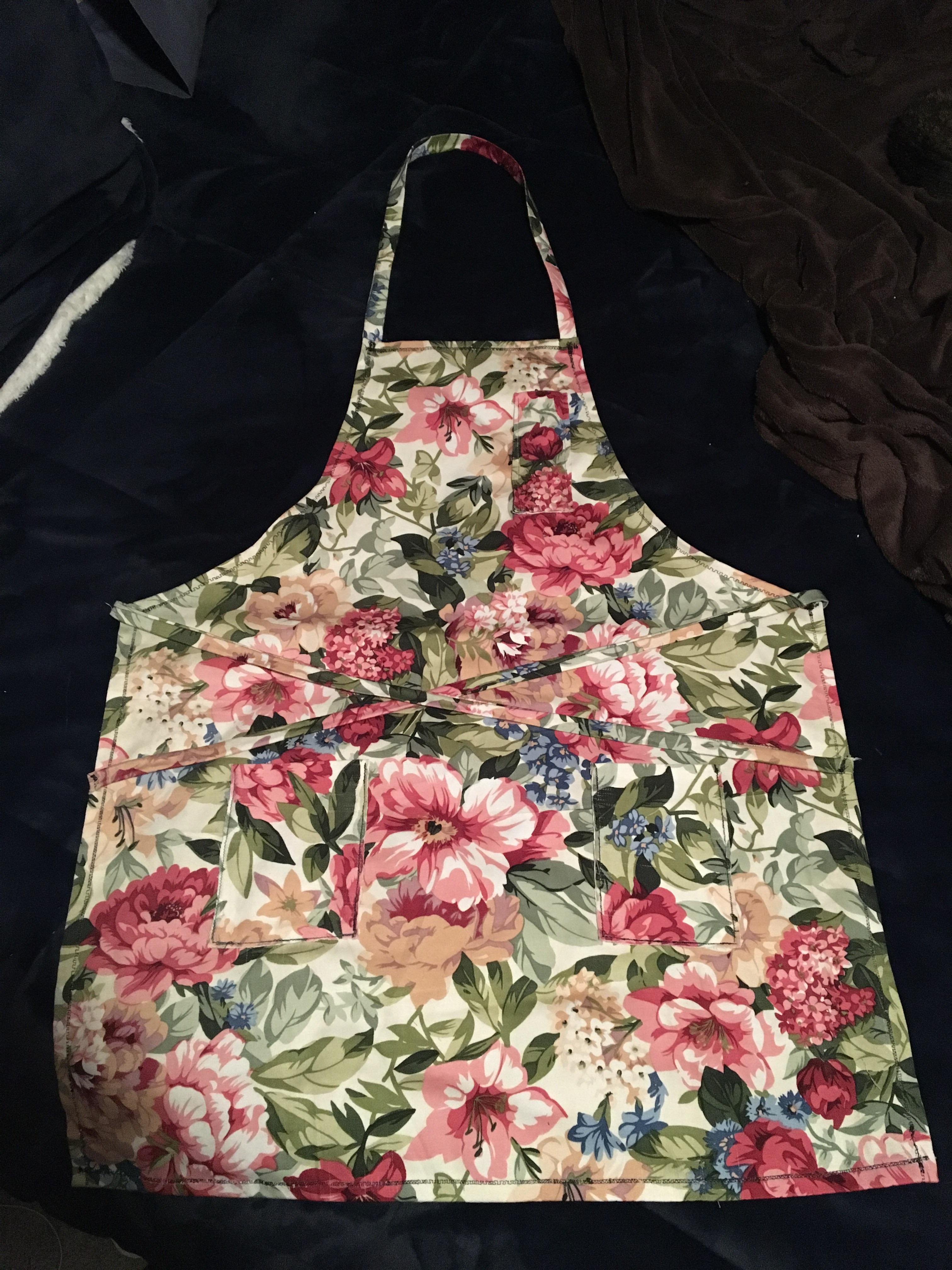 Finished my first sewing project ever! Beautiful thrift store fabric r/sewing