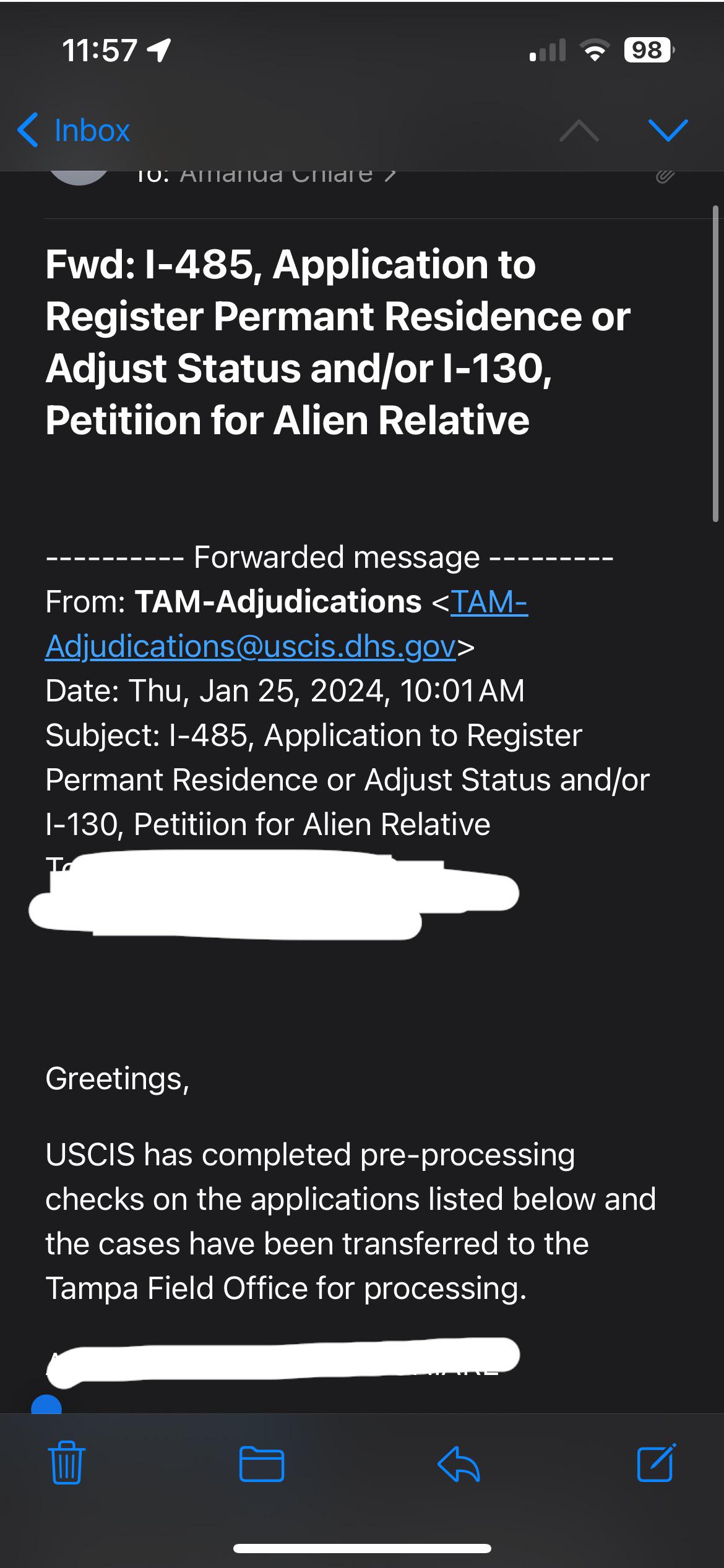 Case Being Transferred r/USCIS