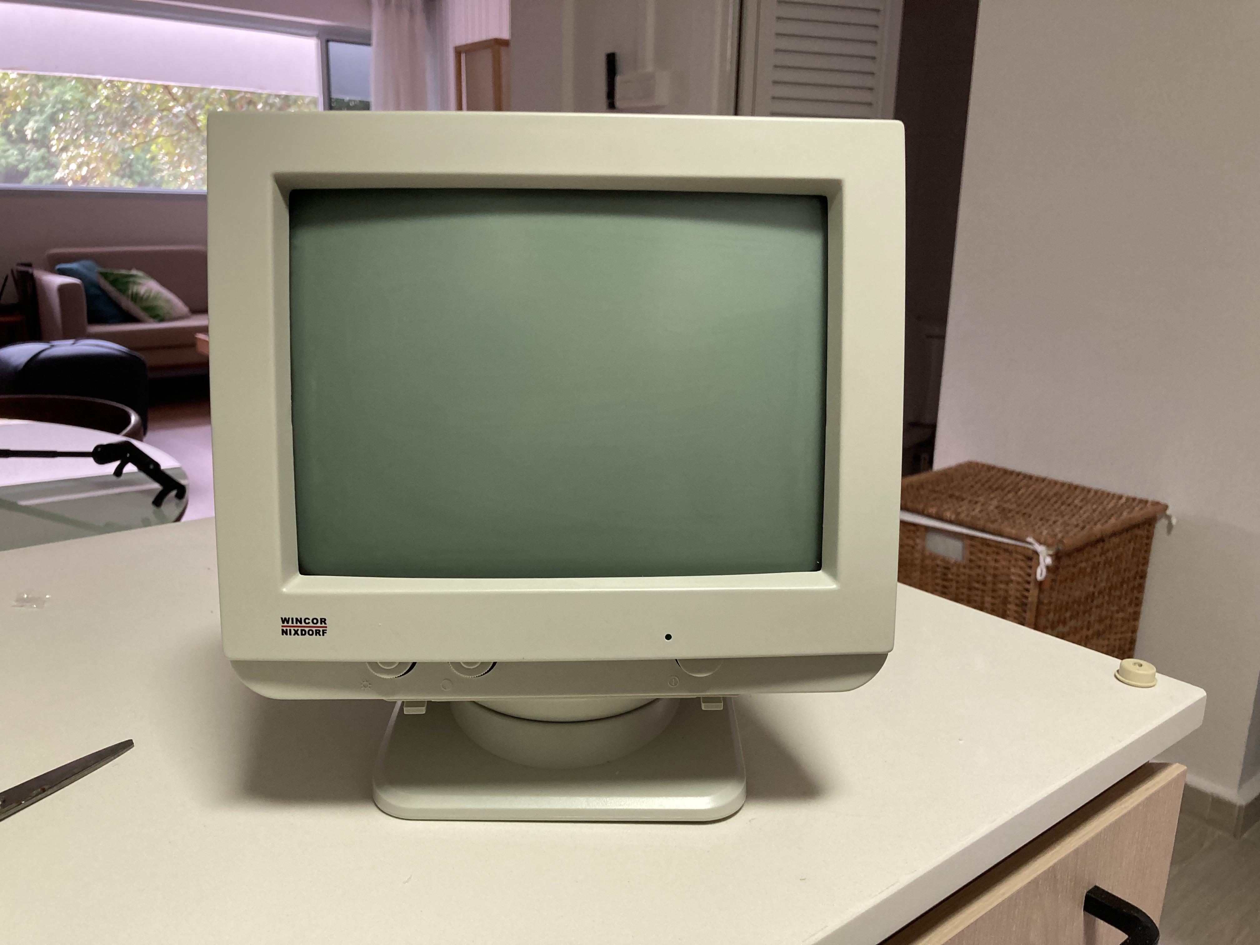 Bagged this brand new, a 9” monochrome monitor with VGA input. No idea