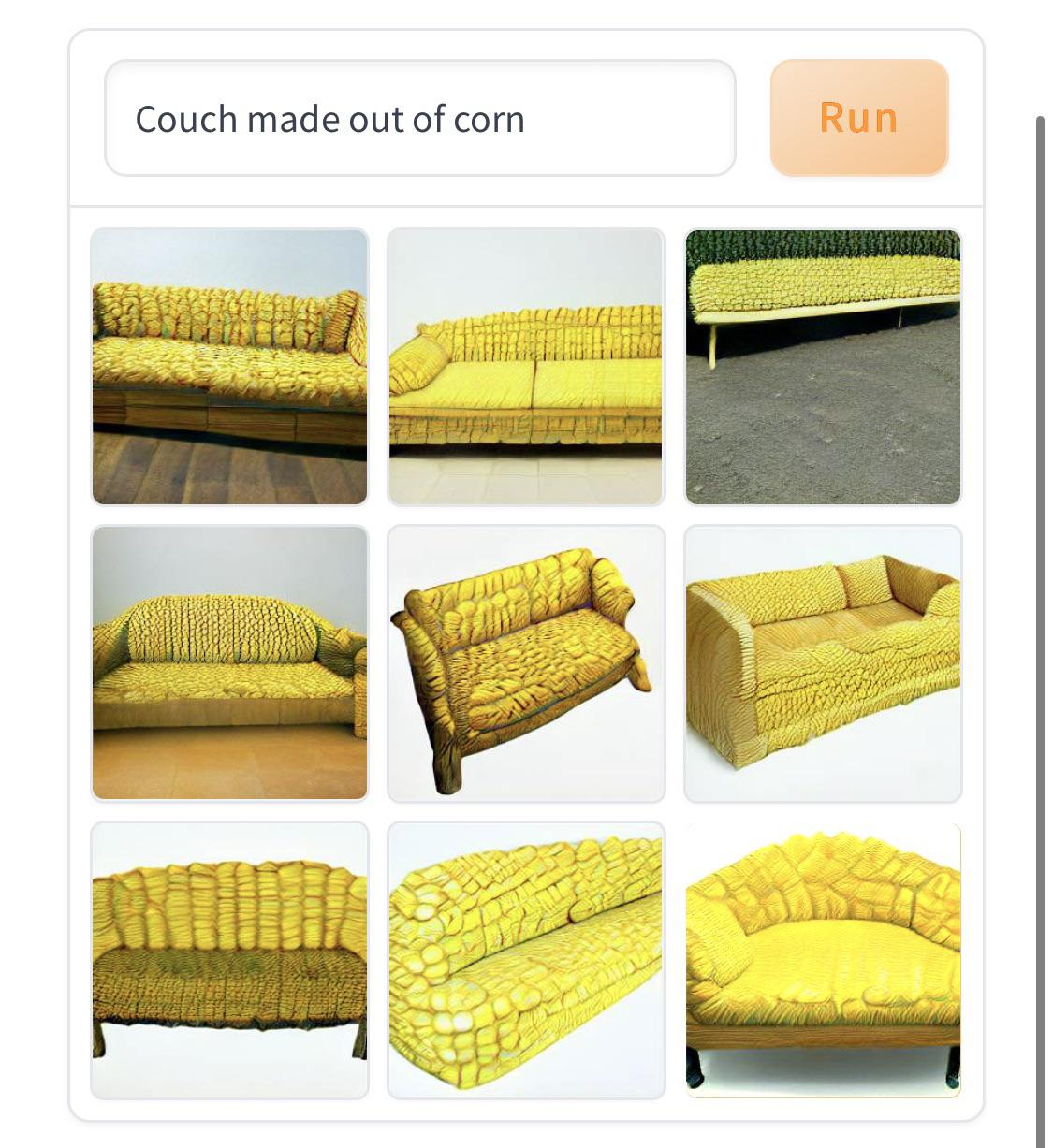 Couch made out of corn r/weirddalle
