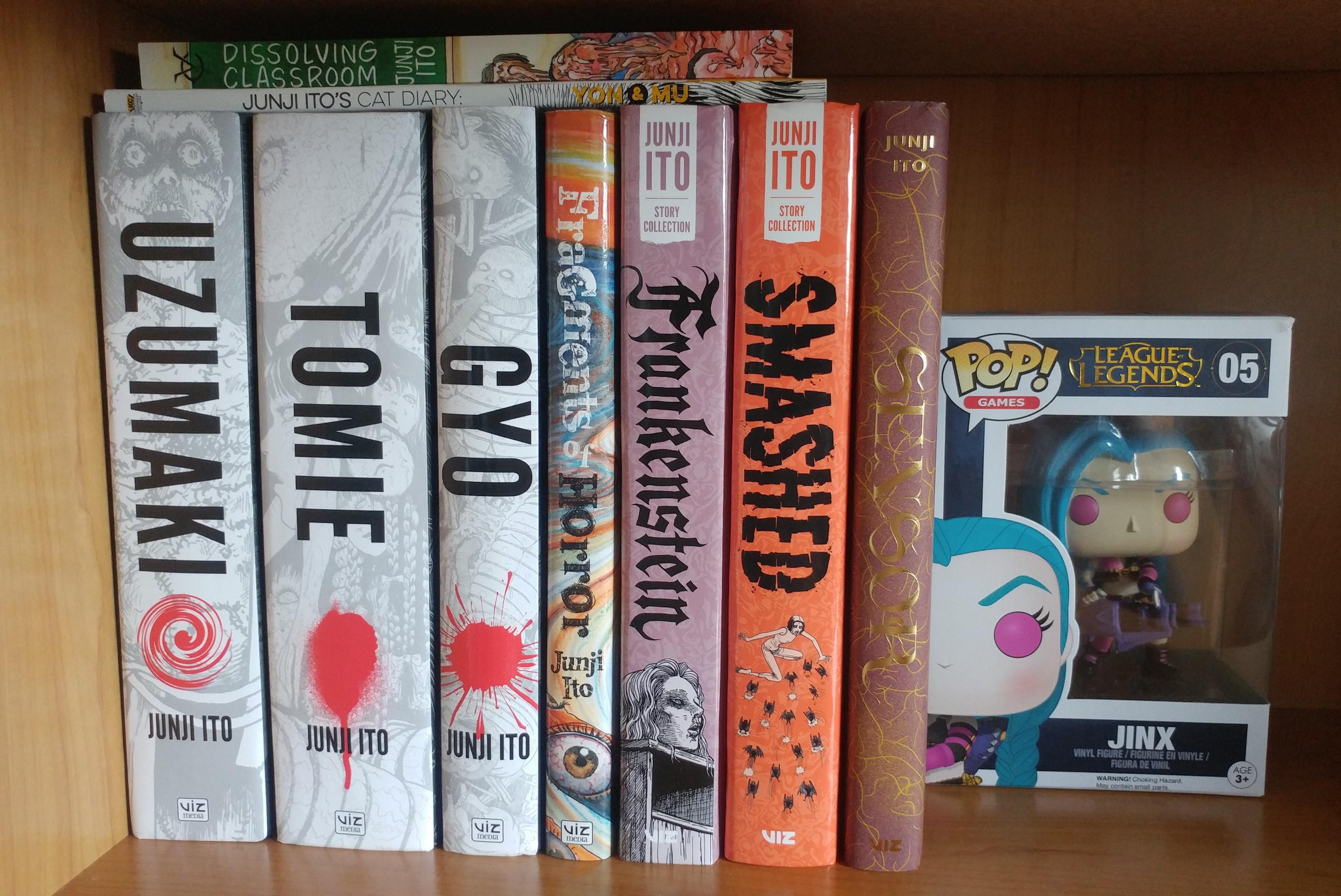 My English Junji Ito Manga Collection so far! Been trying to look for No Longer Human, but its