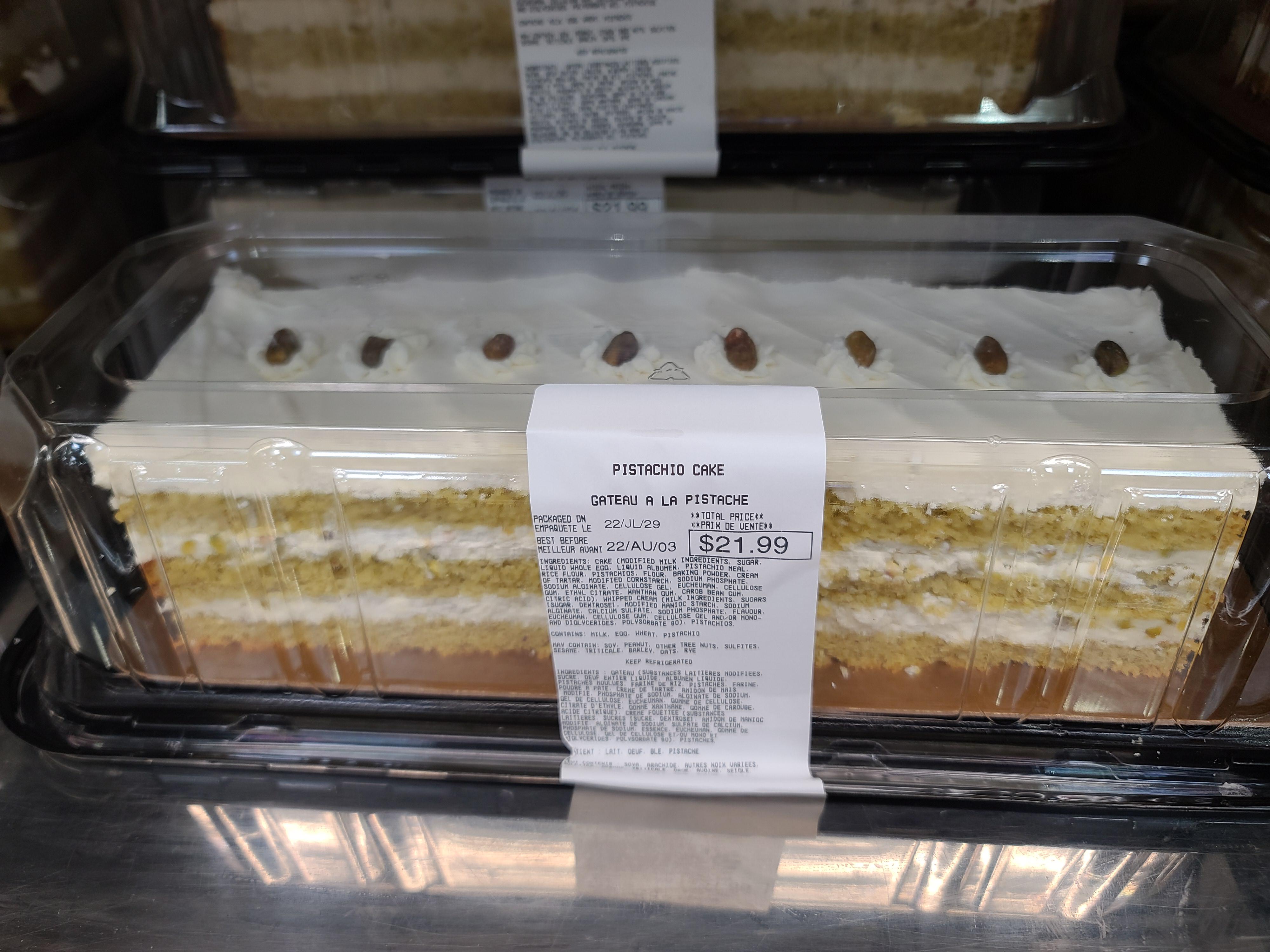 has anyone tried the pistachio cake? r/Costco