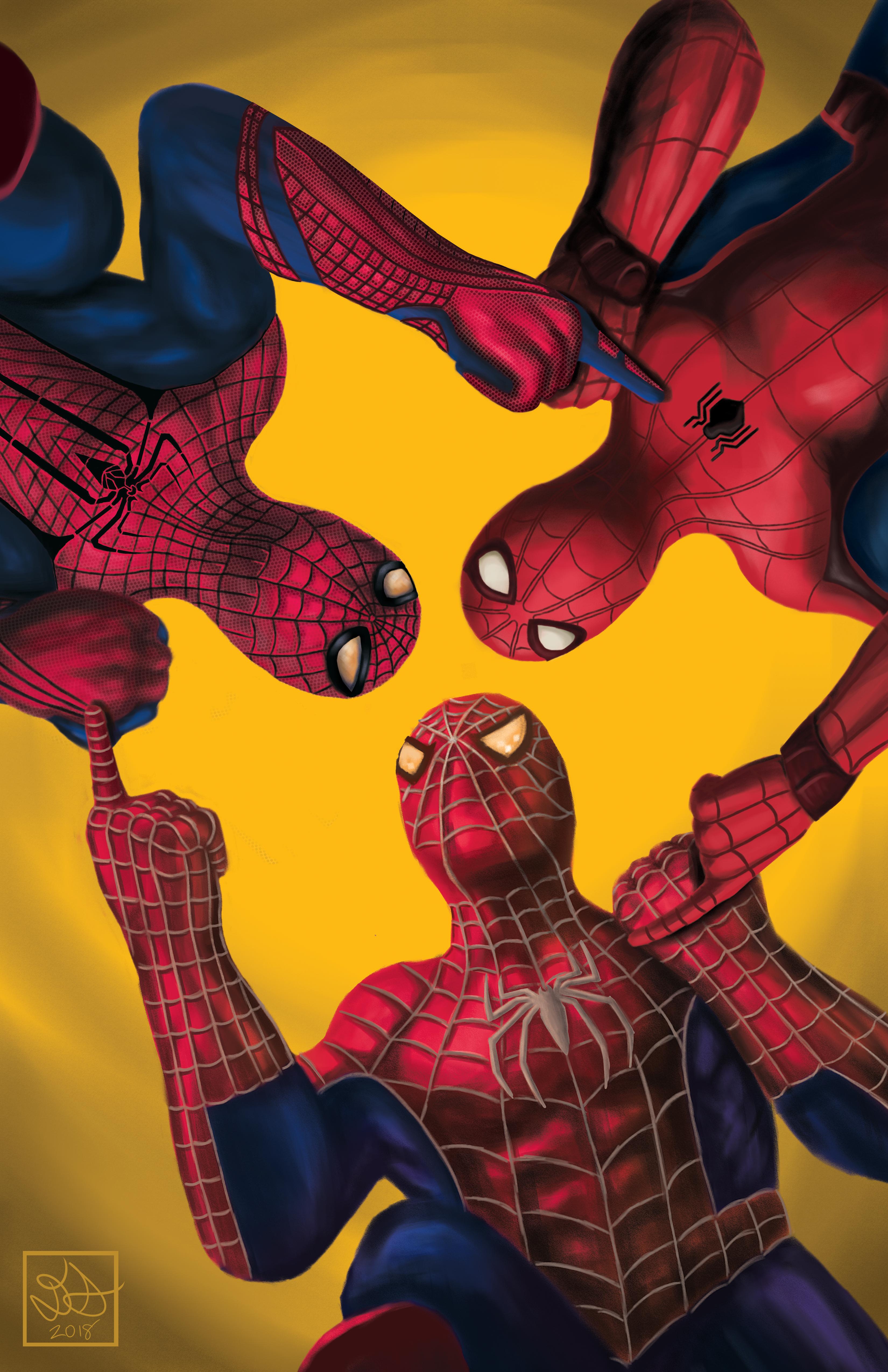 I remade the 60's Spiderman pointing meme with the 3 movie Spidermen