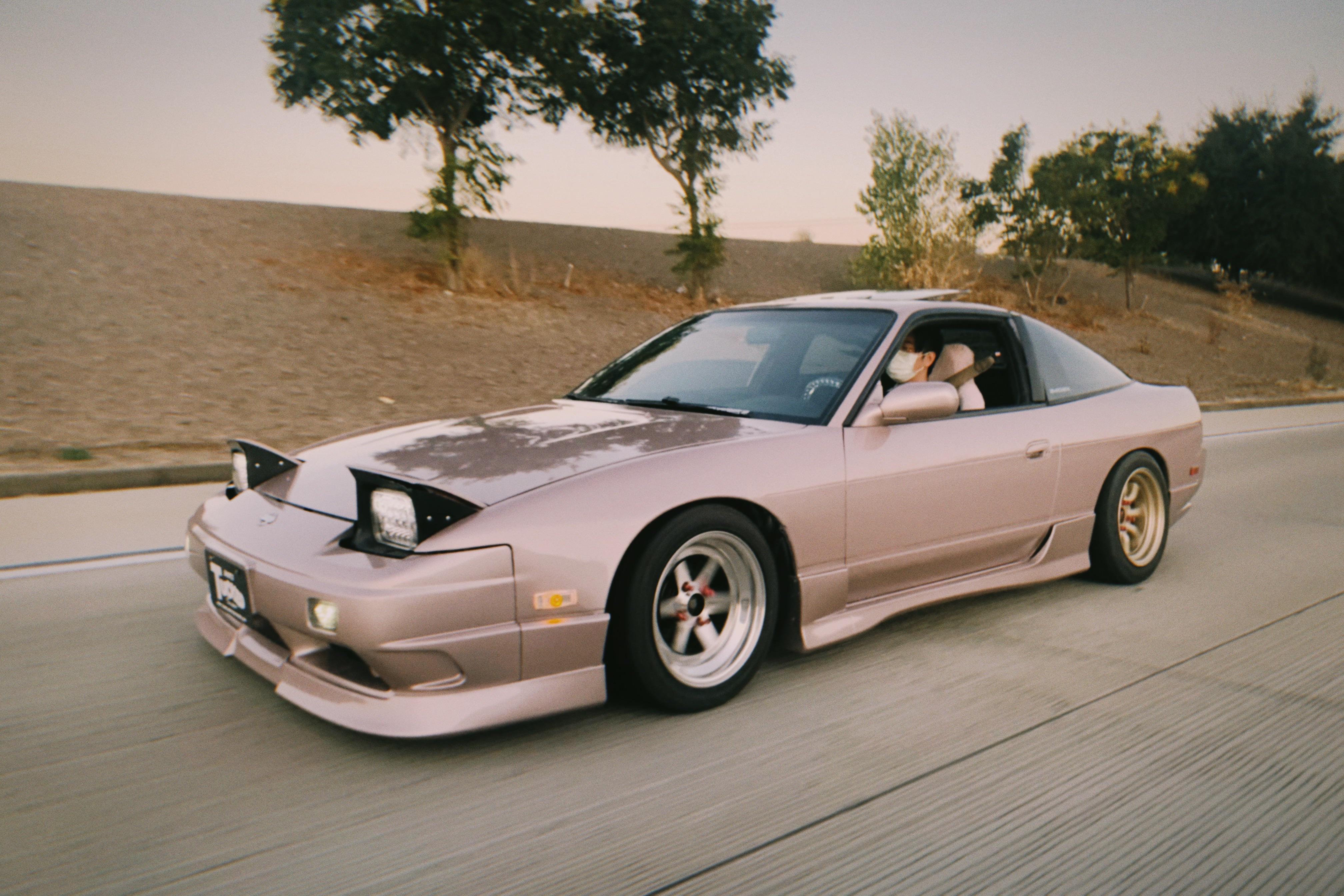 Car came back from paint! Rose beige metallic. r/240sx