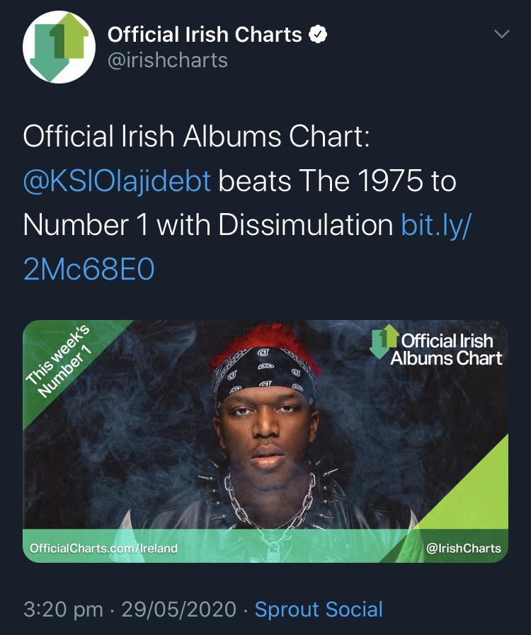 No no no we cannot let him get out of it he only said “official charts