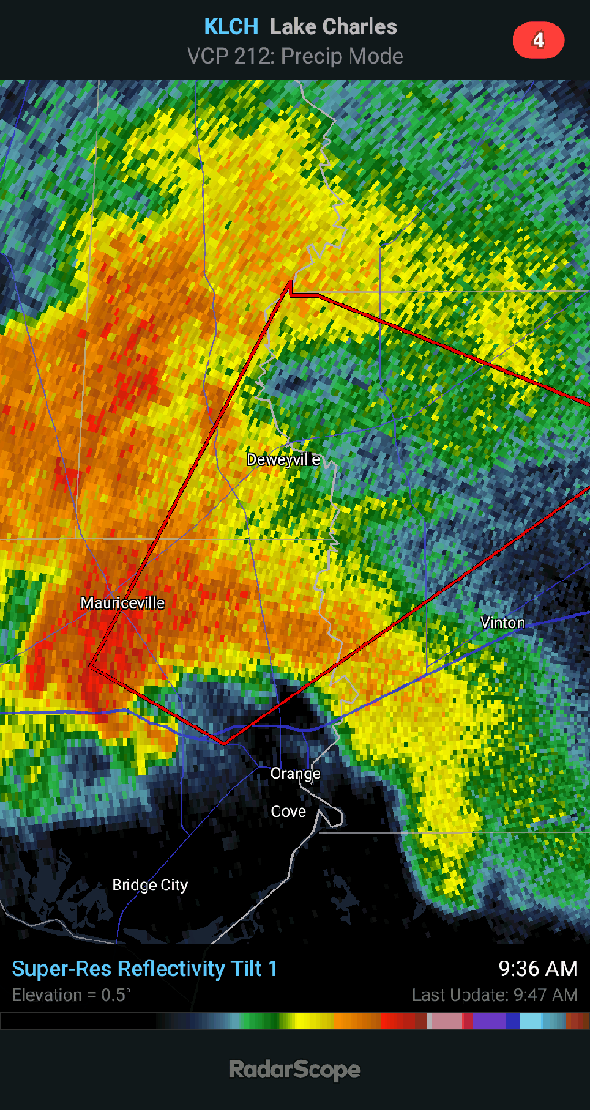 PDS Confirmed Tornado Warning Near Deweyville, TX r/tornado