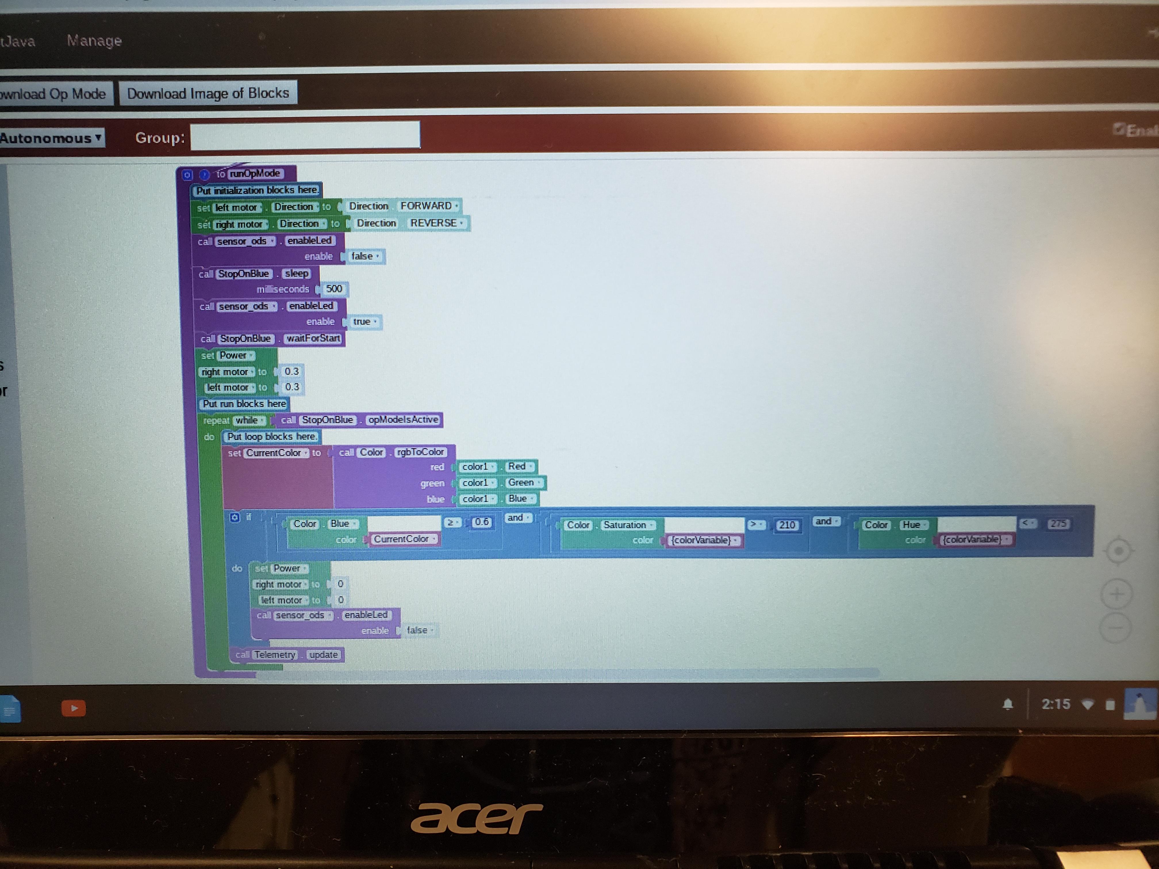 How do we make the color sensor work? Is our code right? r/FTC