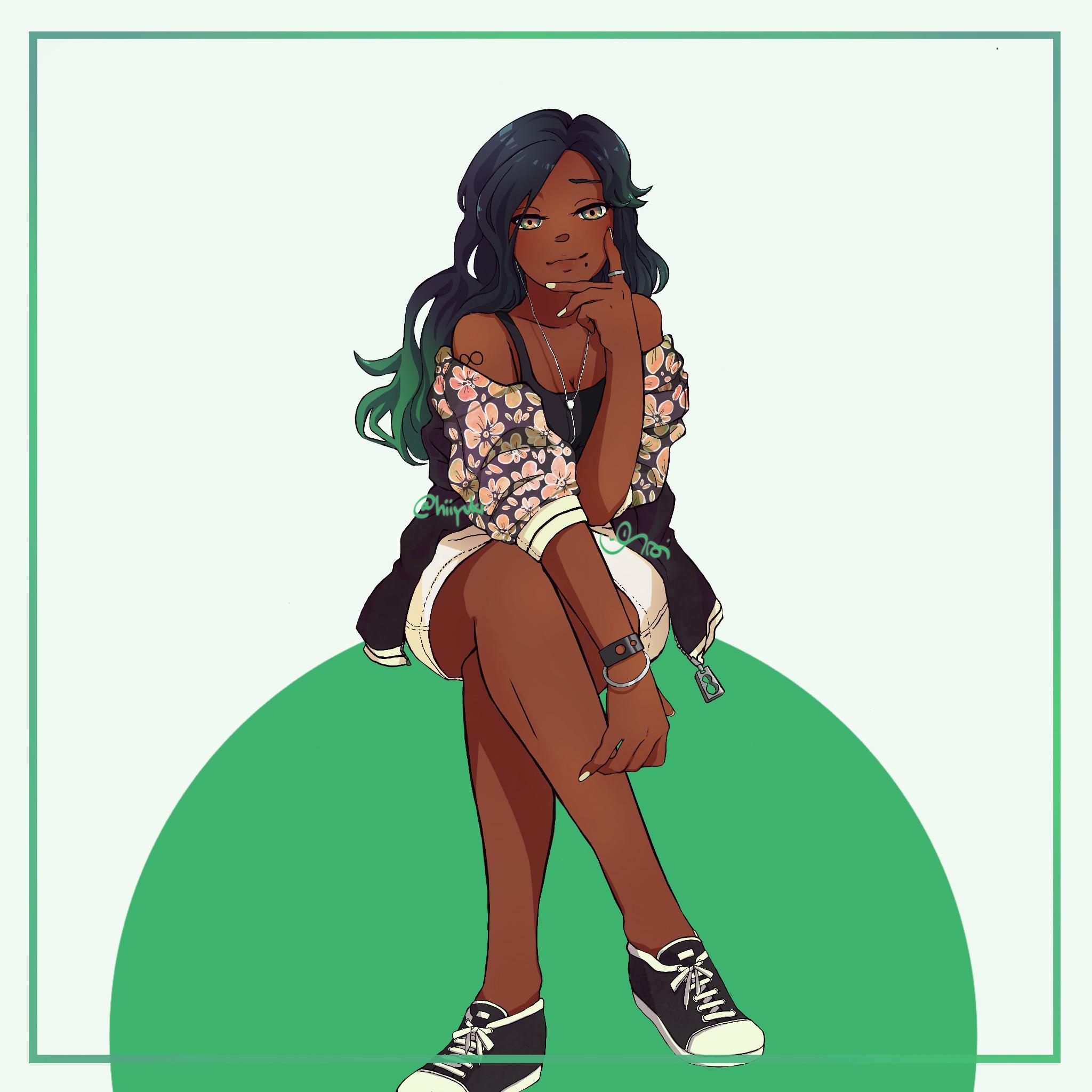 Marina as a human (fanart by me) splatoon