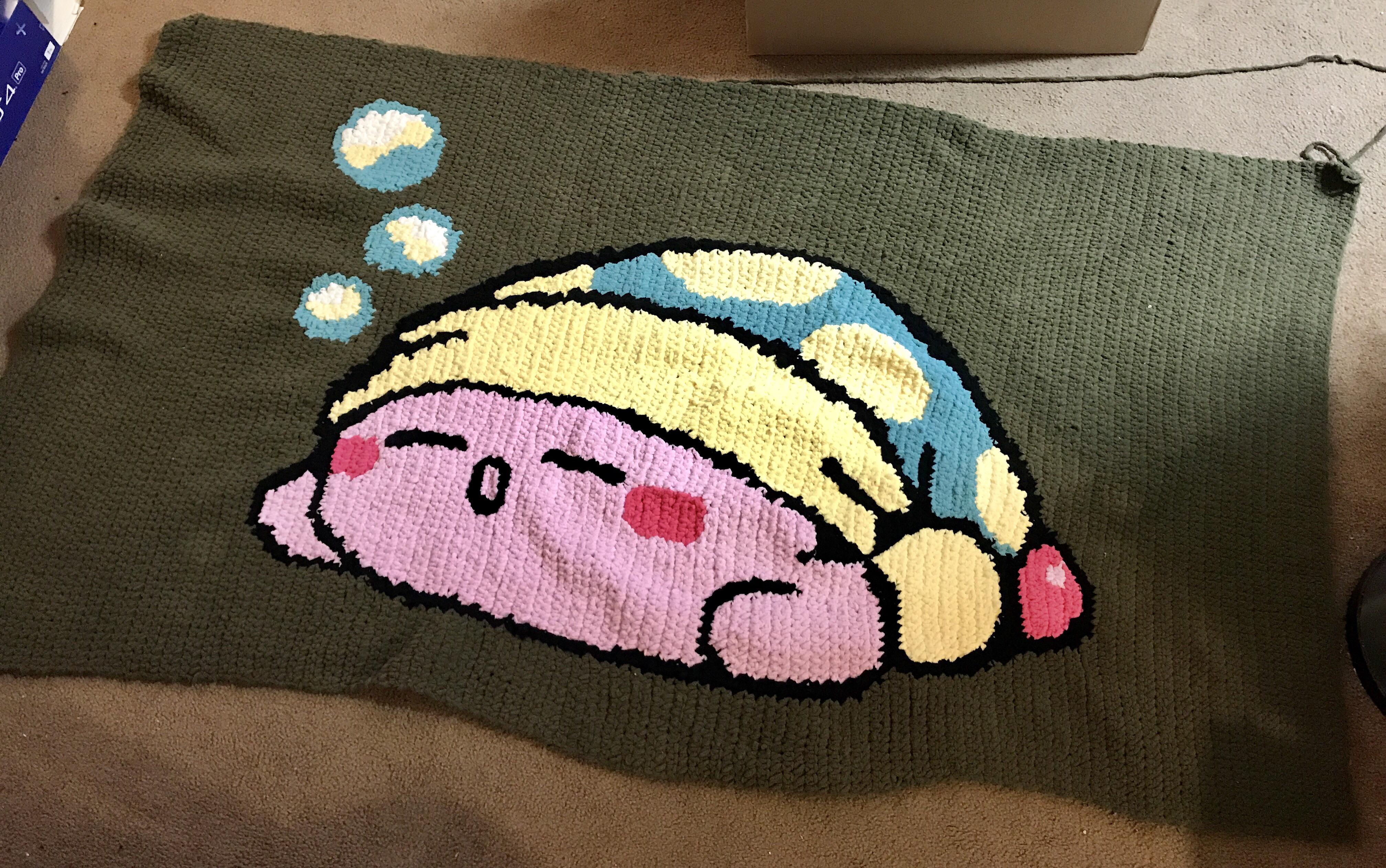 Finished my sleepy Kirby blanket! r/crochet
