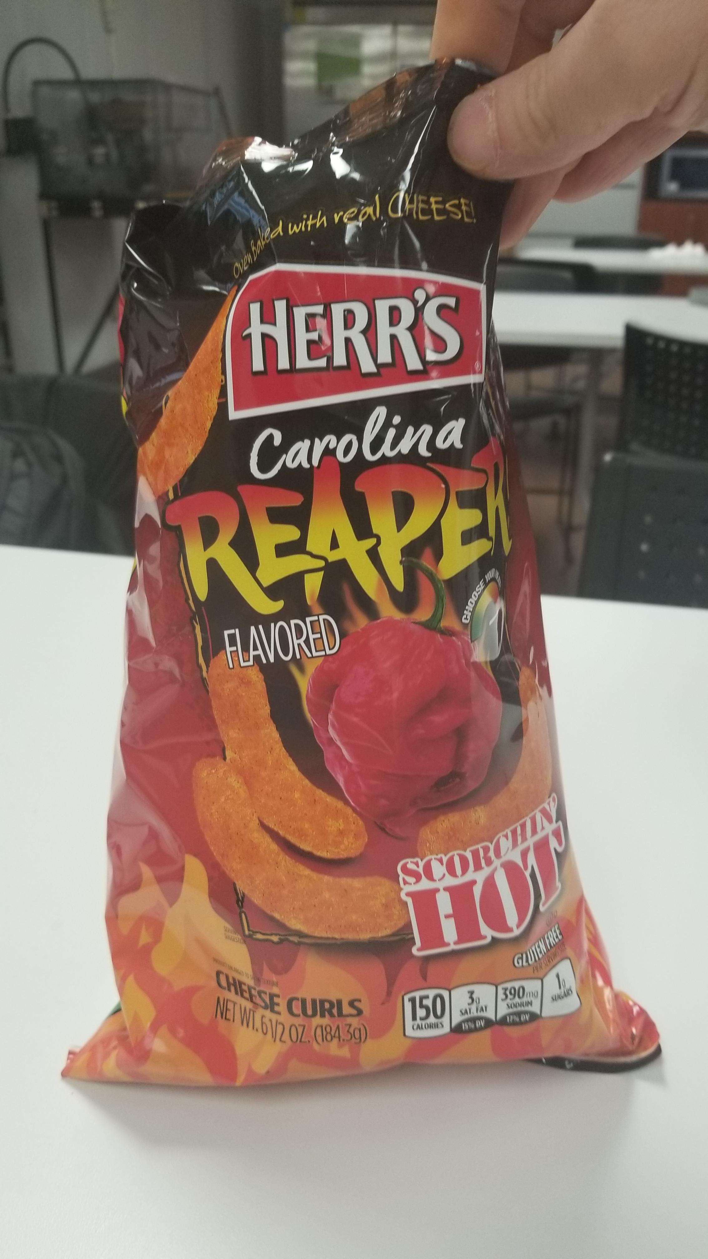 Carolina Reaper Cheese Puffs r/spicy