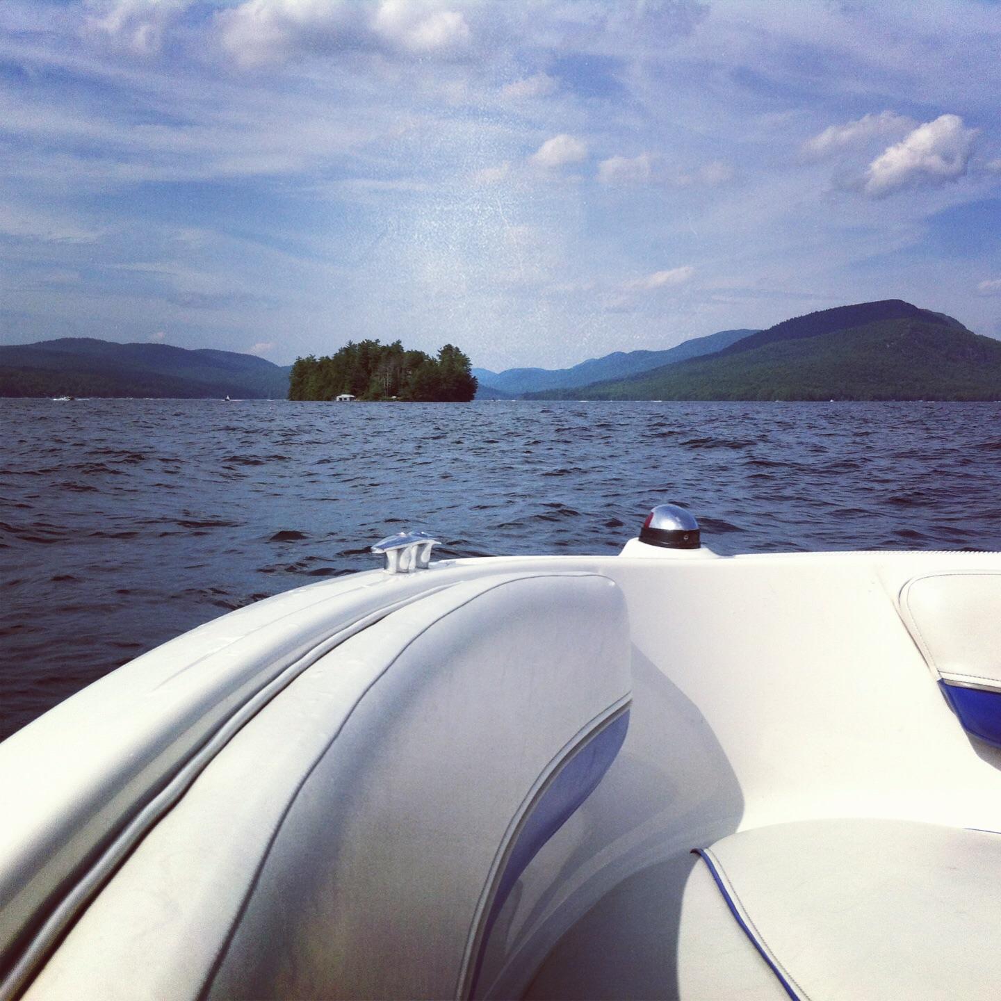 On my family’s boat in Lake over the summer. I HATE NY winters