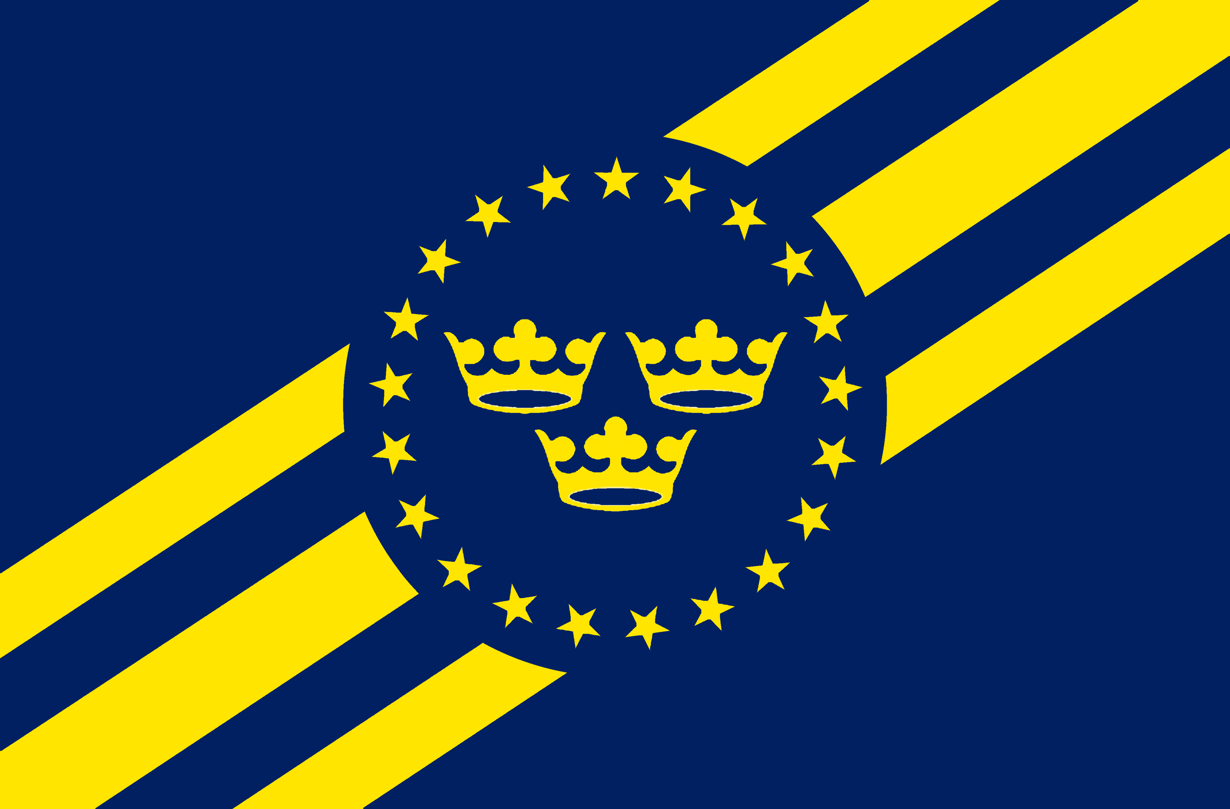I redesigned the flag of Sweden. The 21 stars stand for our 21 län and