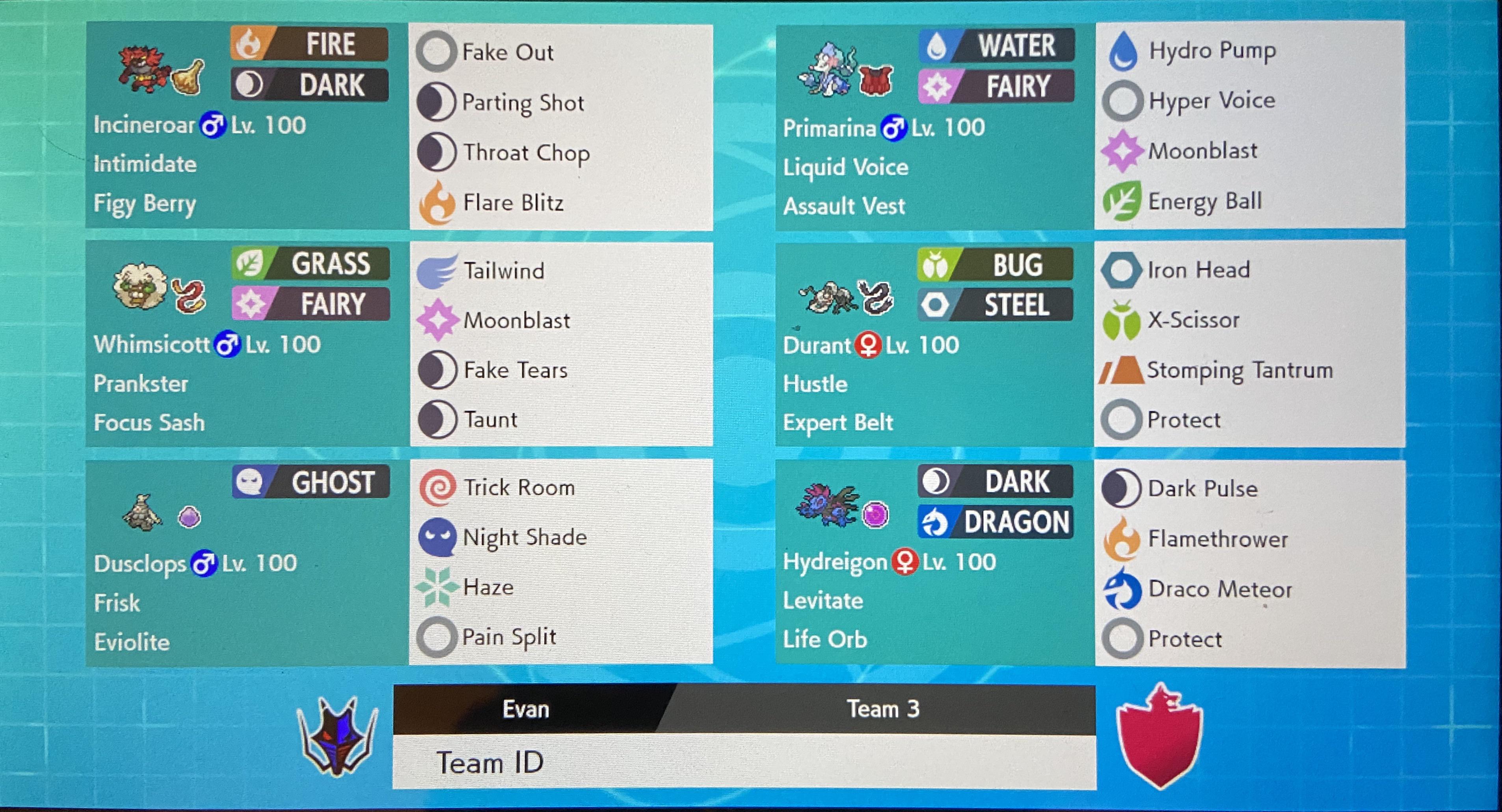 New tailwind/trick room team that I made explanation is in the