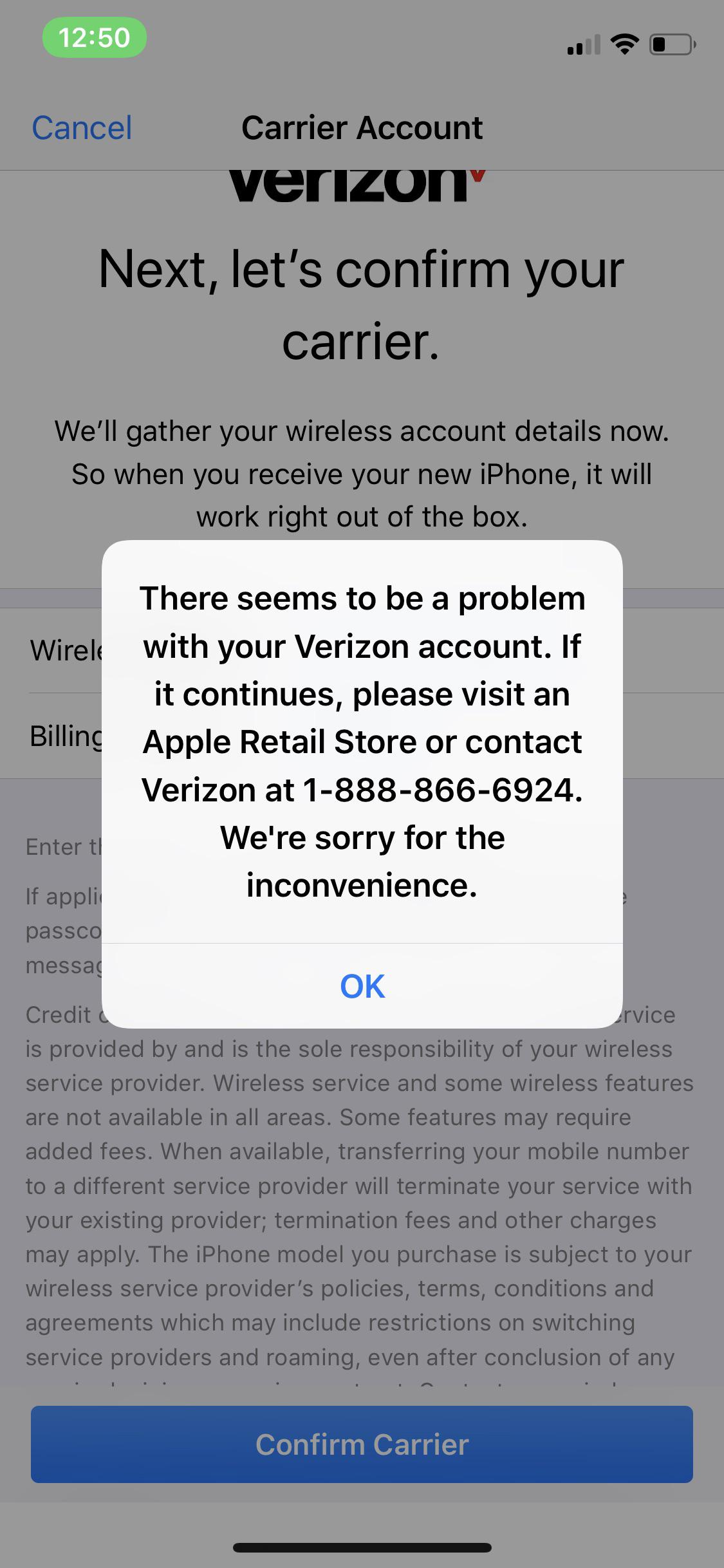 Help. Neither Apple or Verizon has answers. verizon