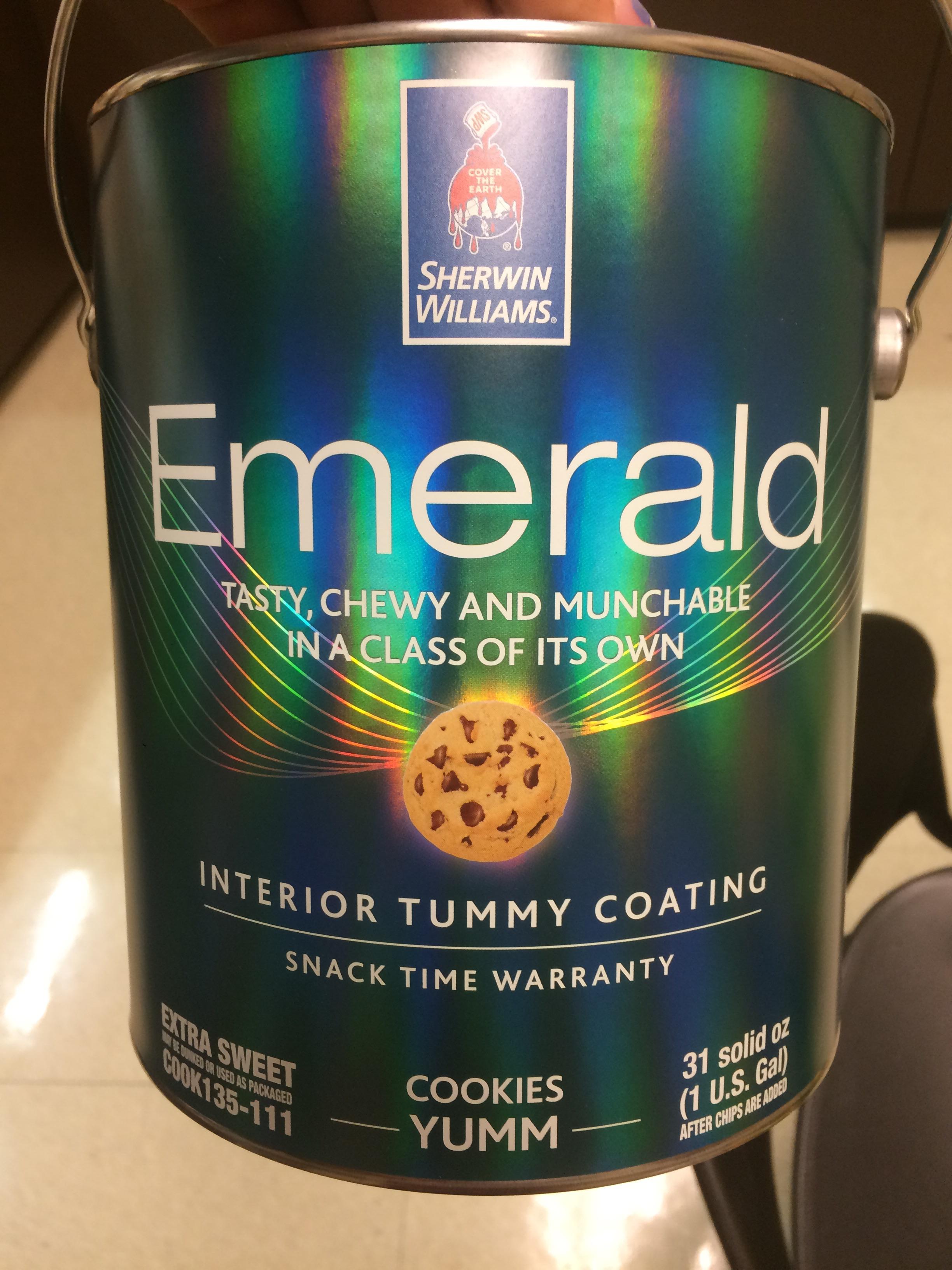 Sherwin Williams delivered a paint can full of cookies with a custom