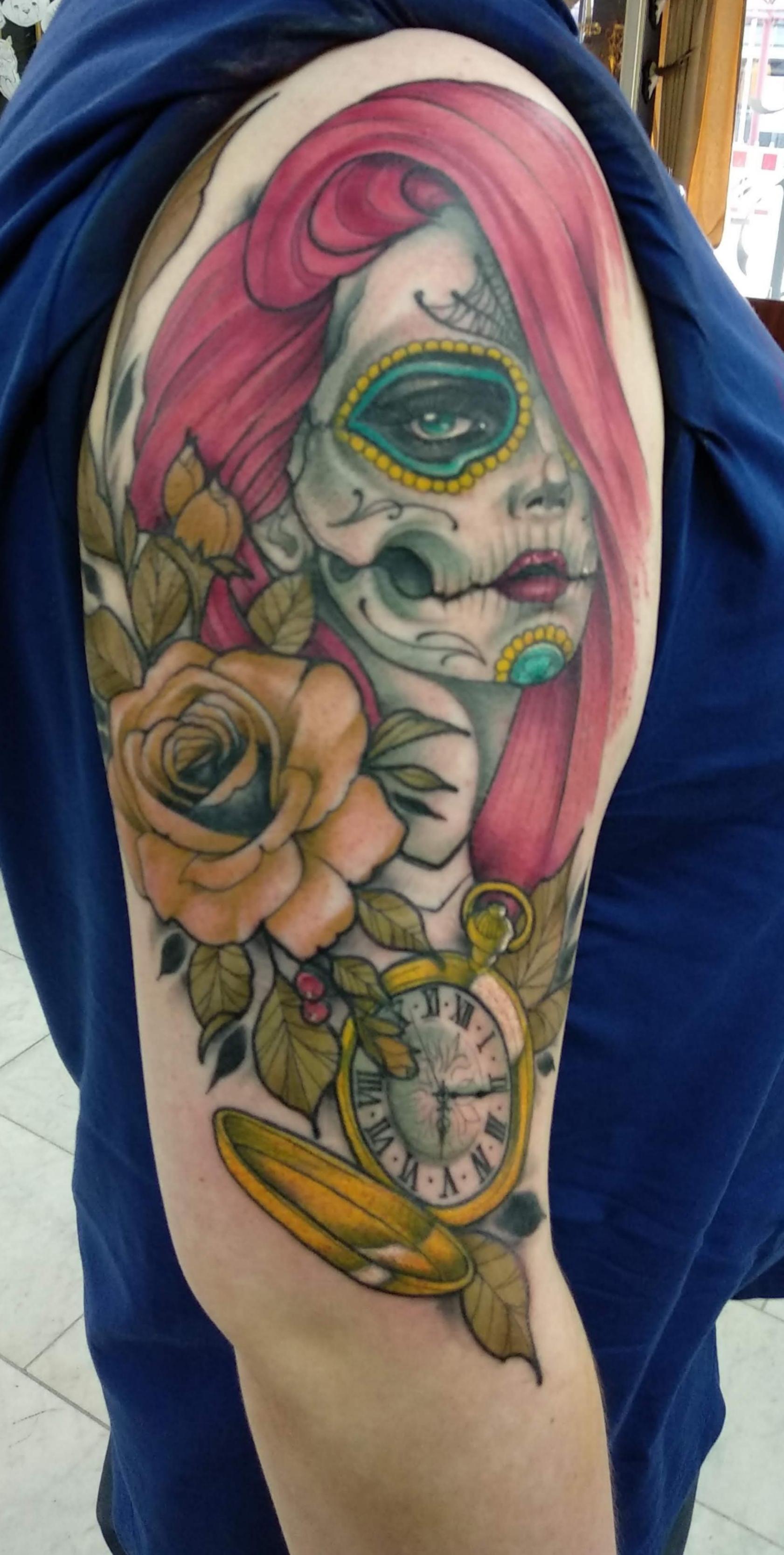 My La Catrina. Done by Rob at Rigor Mortis in Gevelsberg, Germany