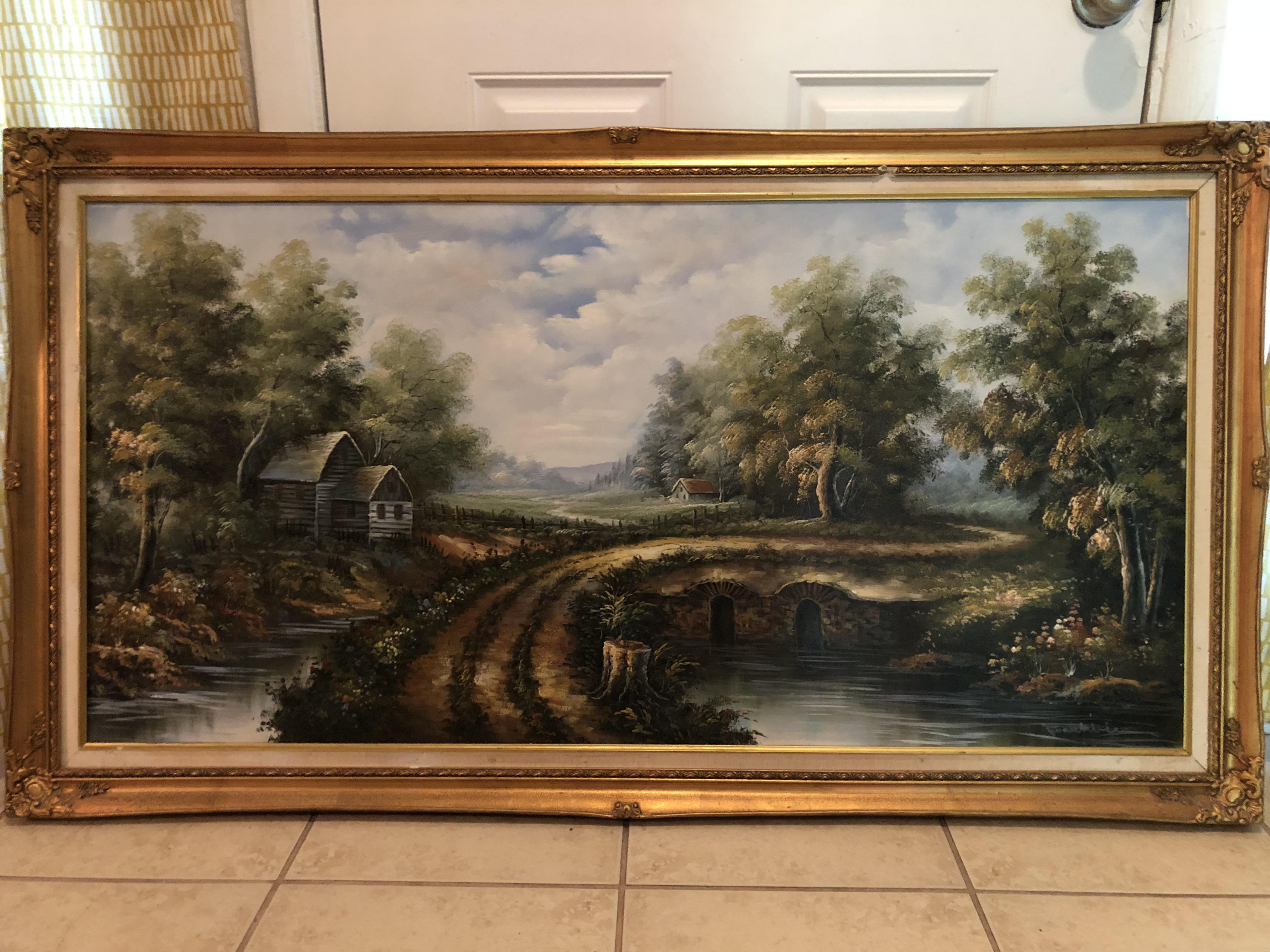 I bought this original painting at GW for 49. It’s signed “Franklin