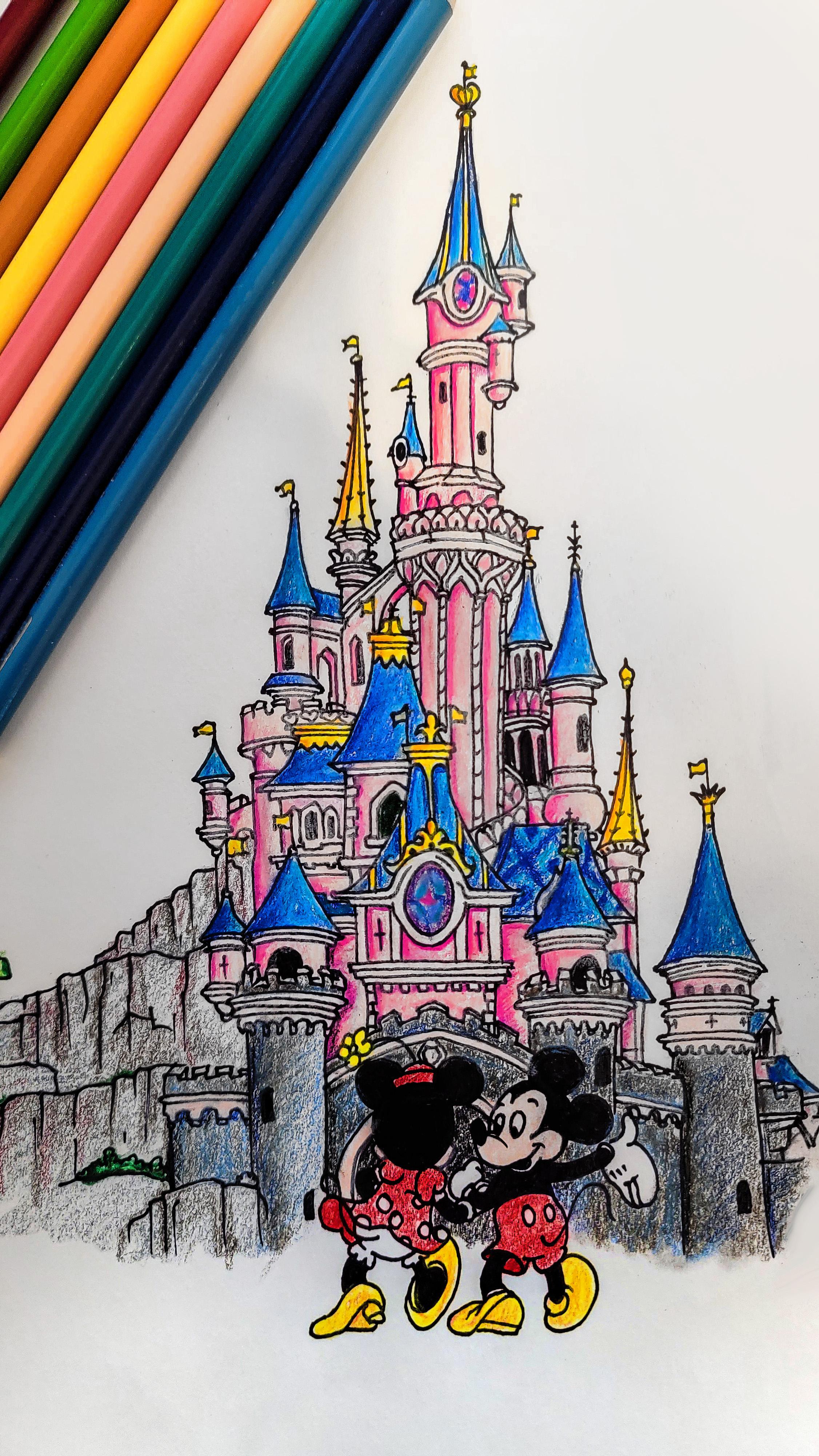 Disneyland Castle Coloring Page