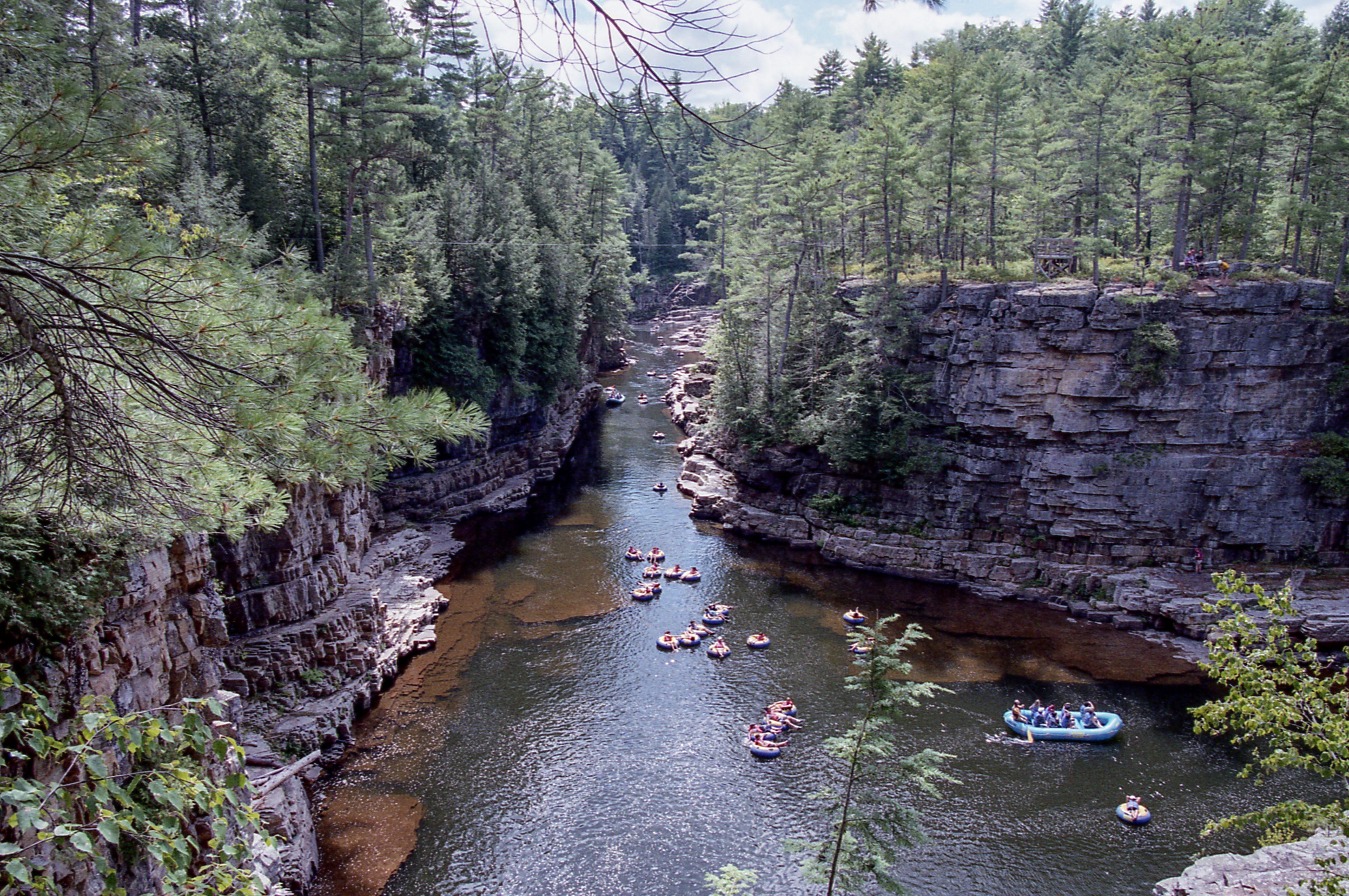 Let's Float Down The River! Ausable Chasm, Keesville, NY. Nikon F80, 24