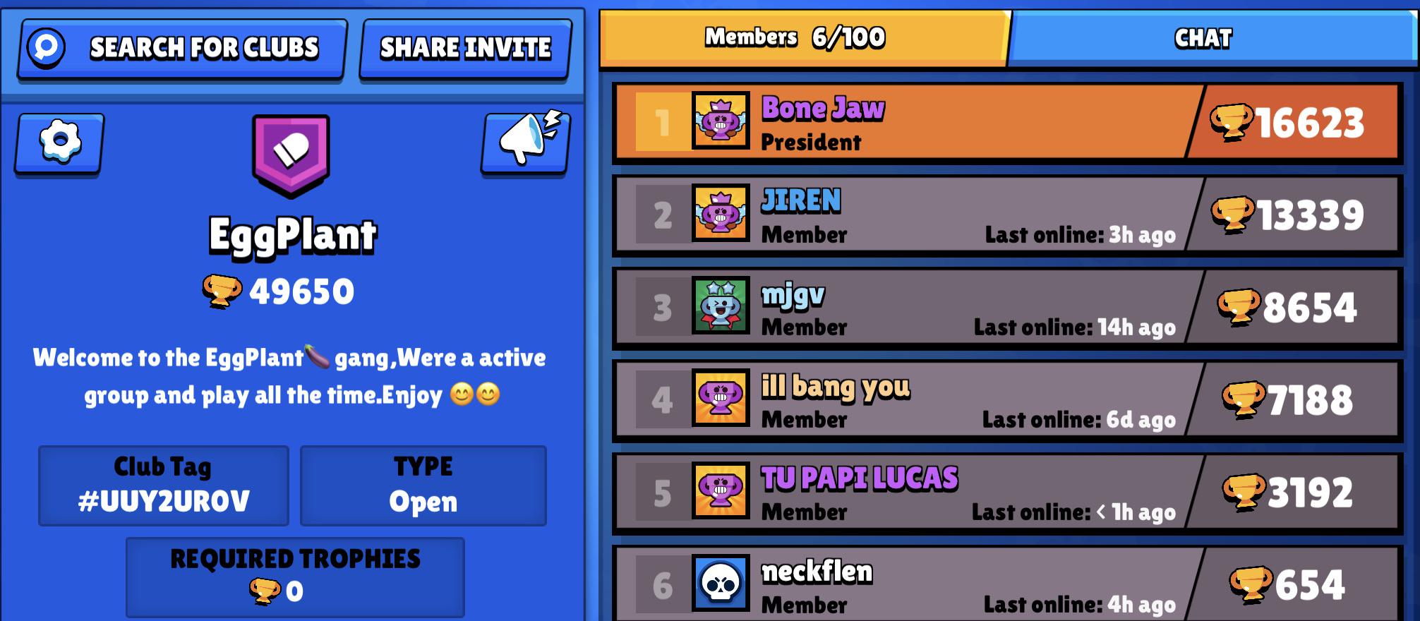 Hi guys I created a clan if you could join it will make my day r