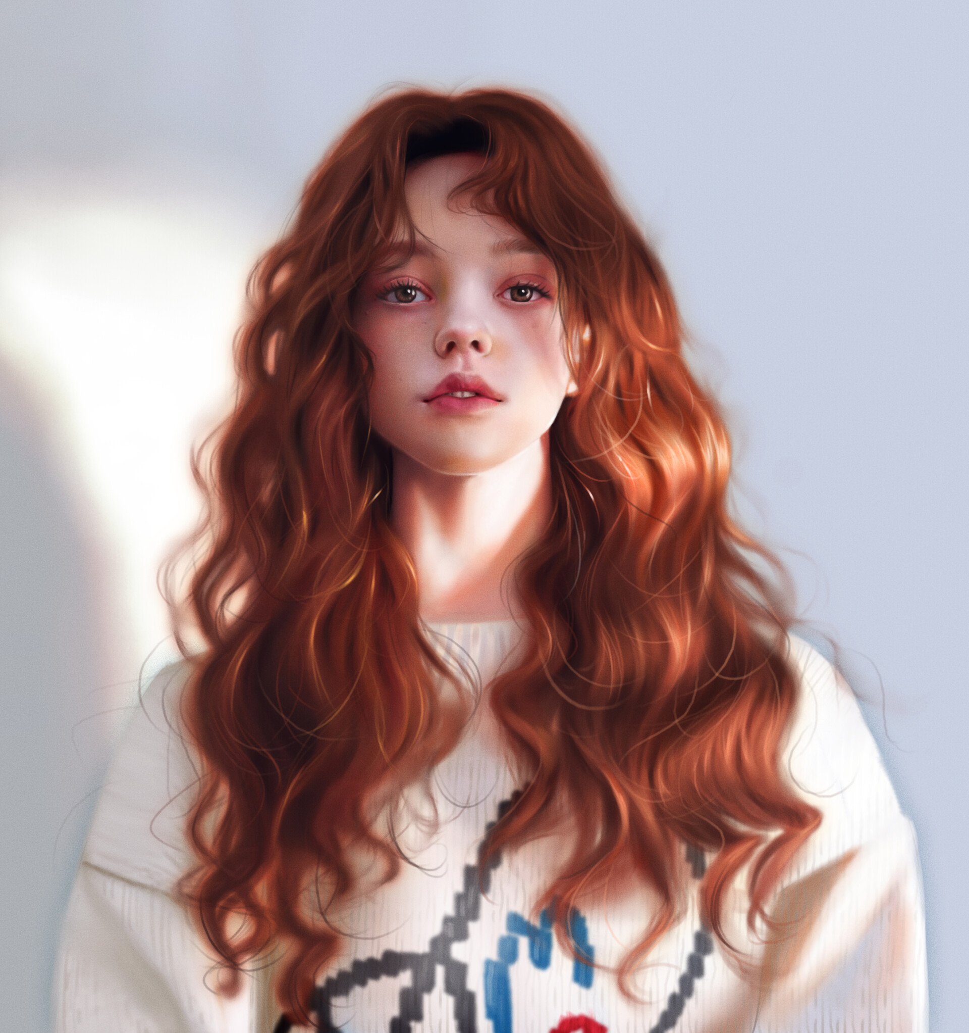 red hair digital art tutorial Toni Carollo