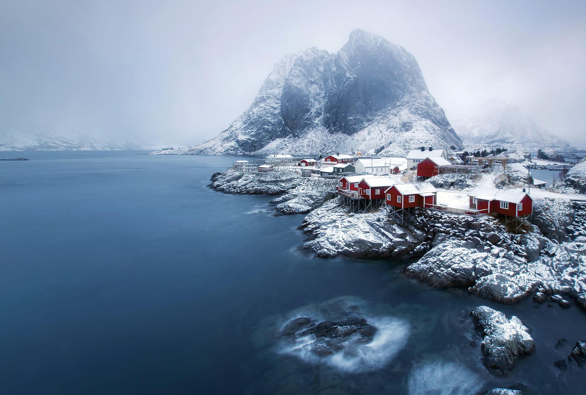 Hamnoy, a tiny fishing village in the Arctic Norway by Yiannis Pavlis