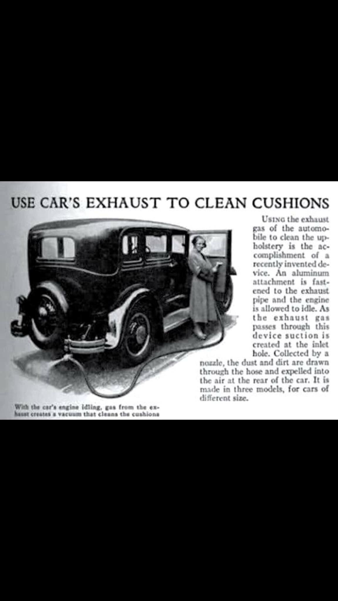 Use cars exhaust to clean cushions r/assholedesign