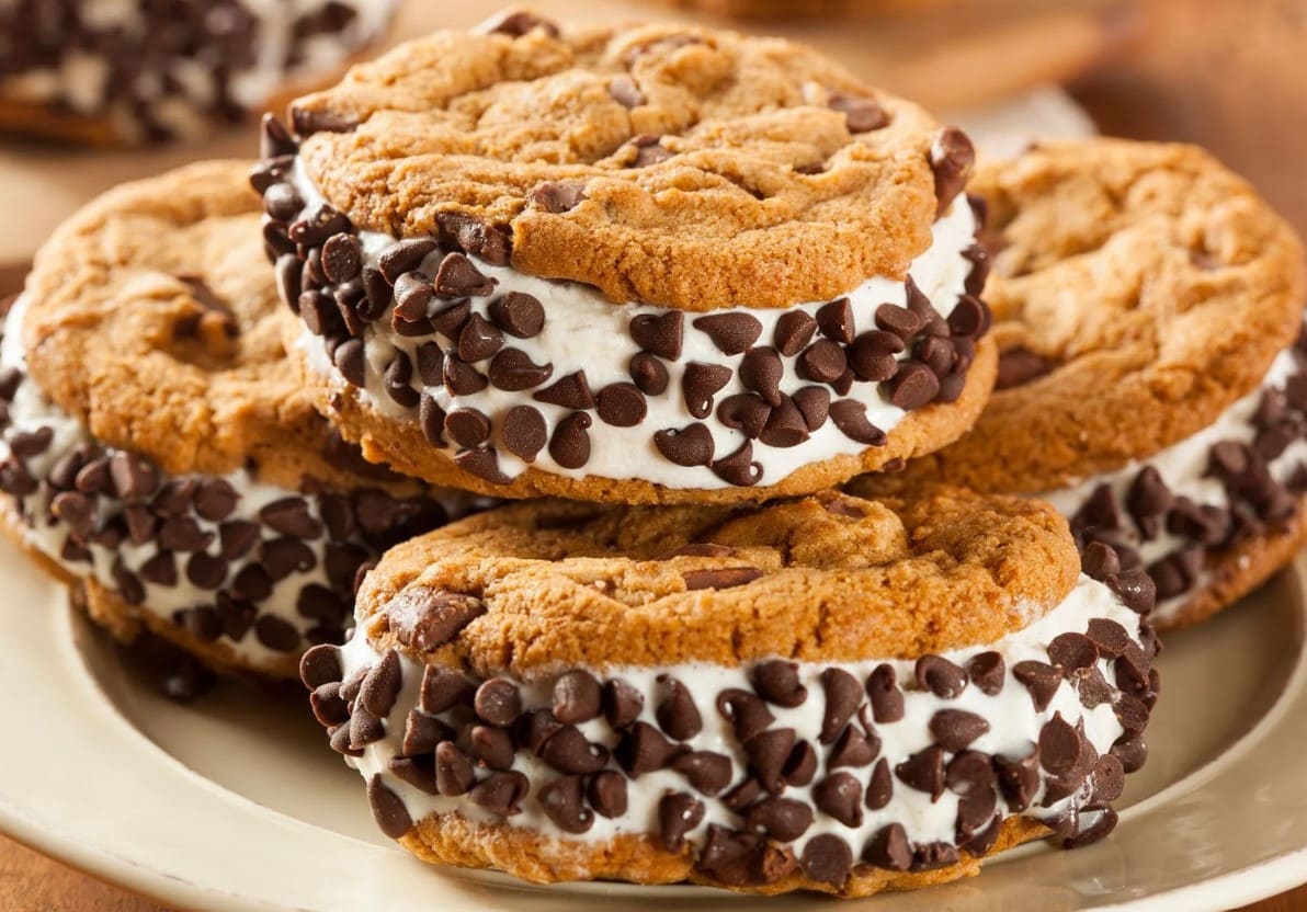 Daily Recipes Tahini Chocolate Chip Ice Cream Sandwiches