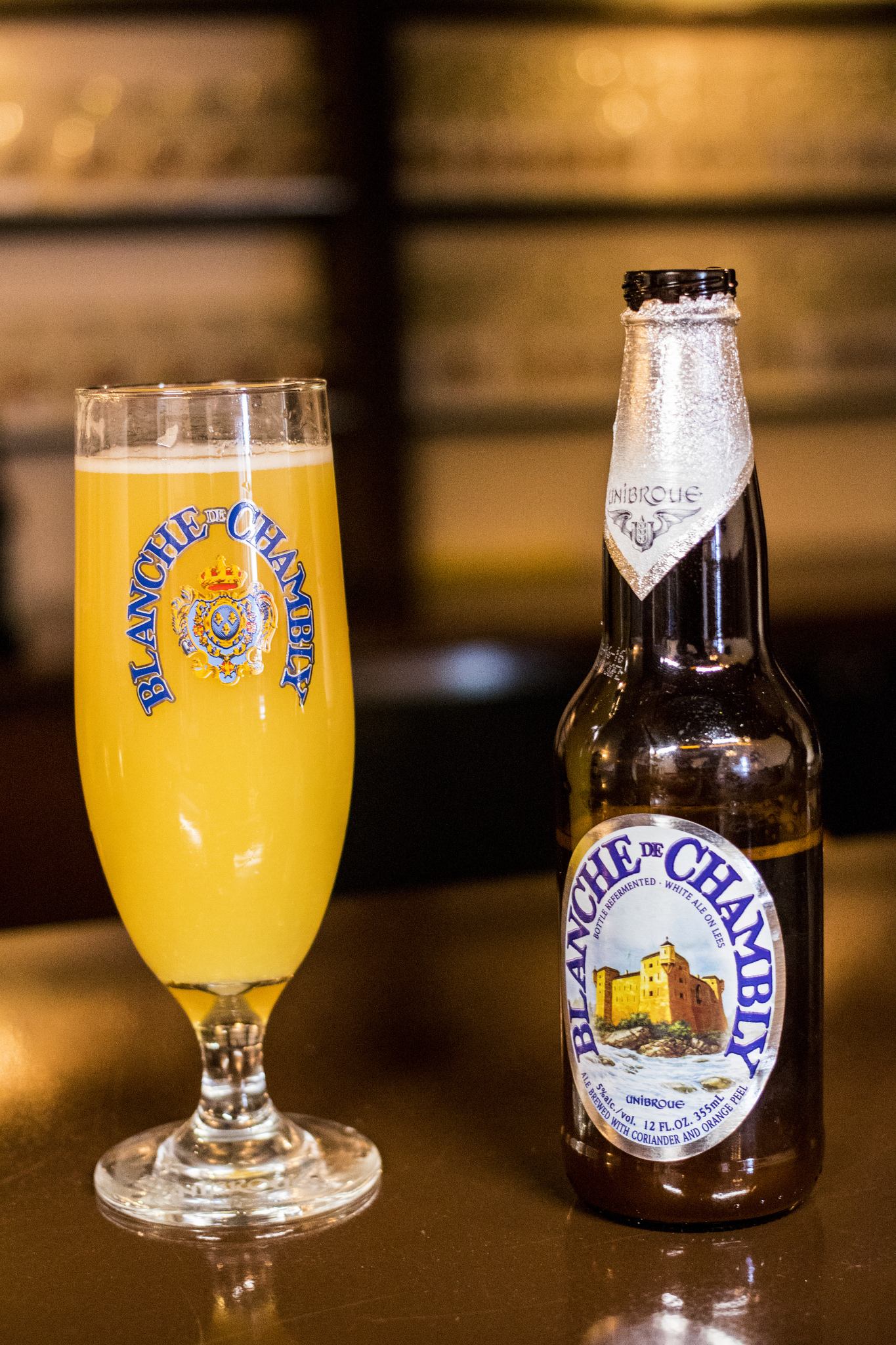 The time I had a Blanche de Chambly mimosa in Chambly at Unibroue r