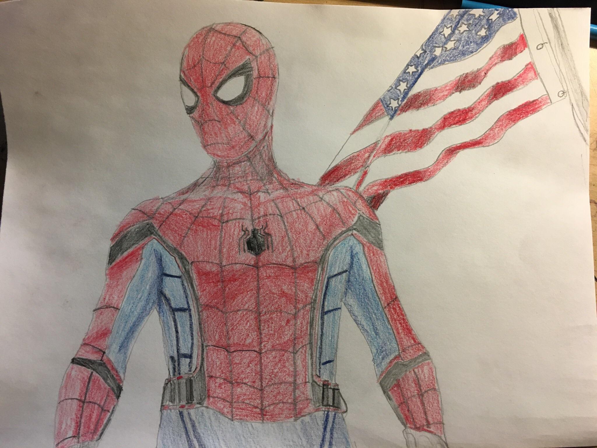 Spider Man Sketch Drawing