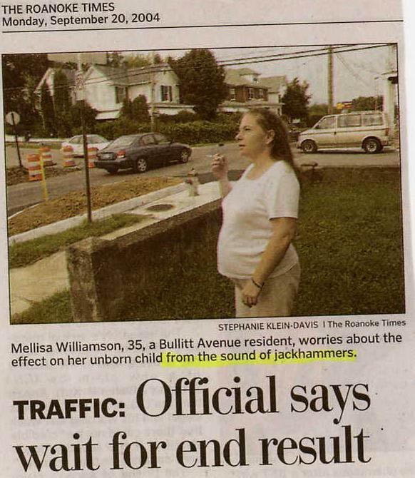 Melissa Williamson, 35, worries about the sound of jackhammers on her