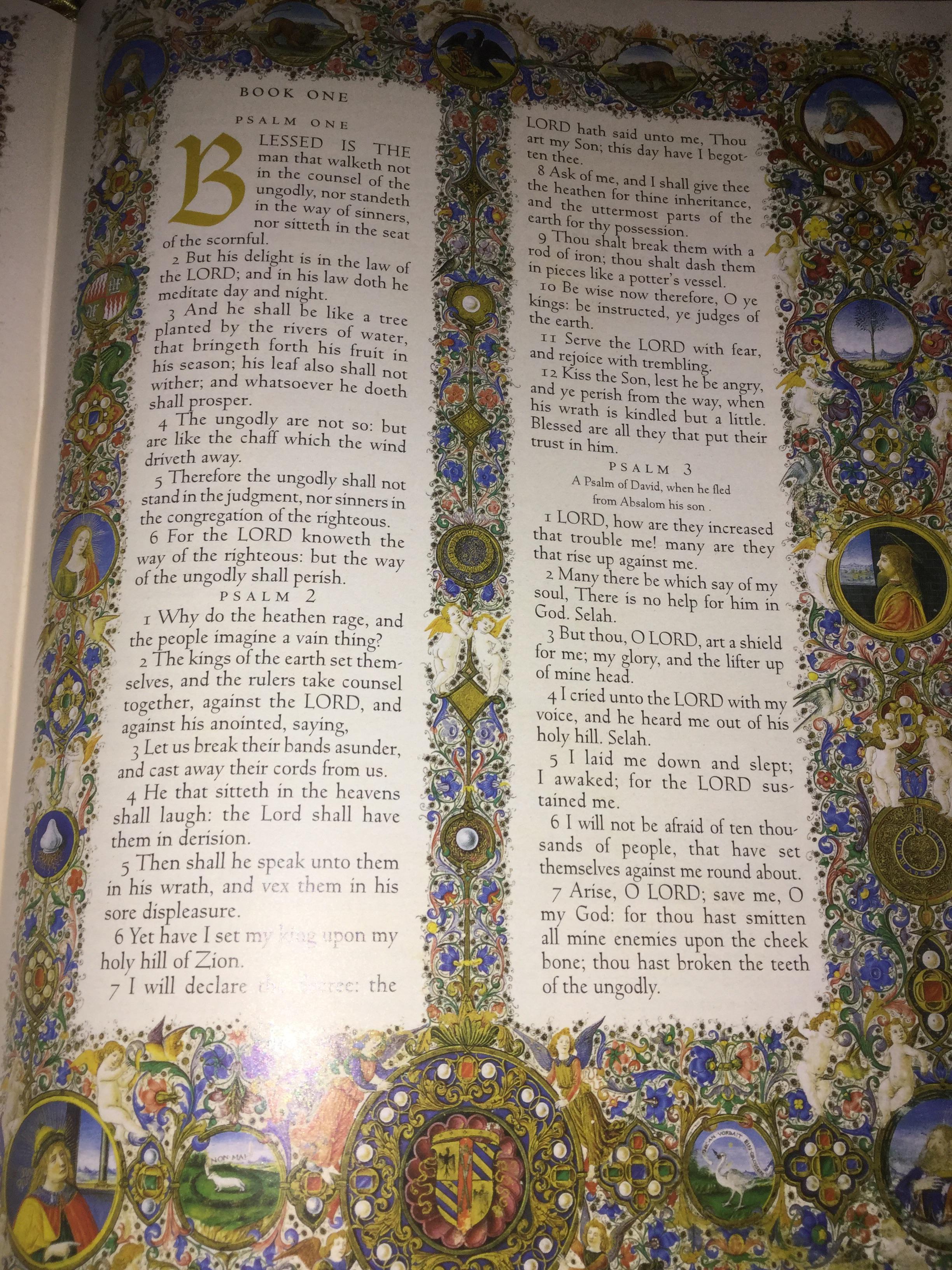 I have an English KJV illuminated Bible that is a smaller replica of