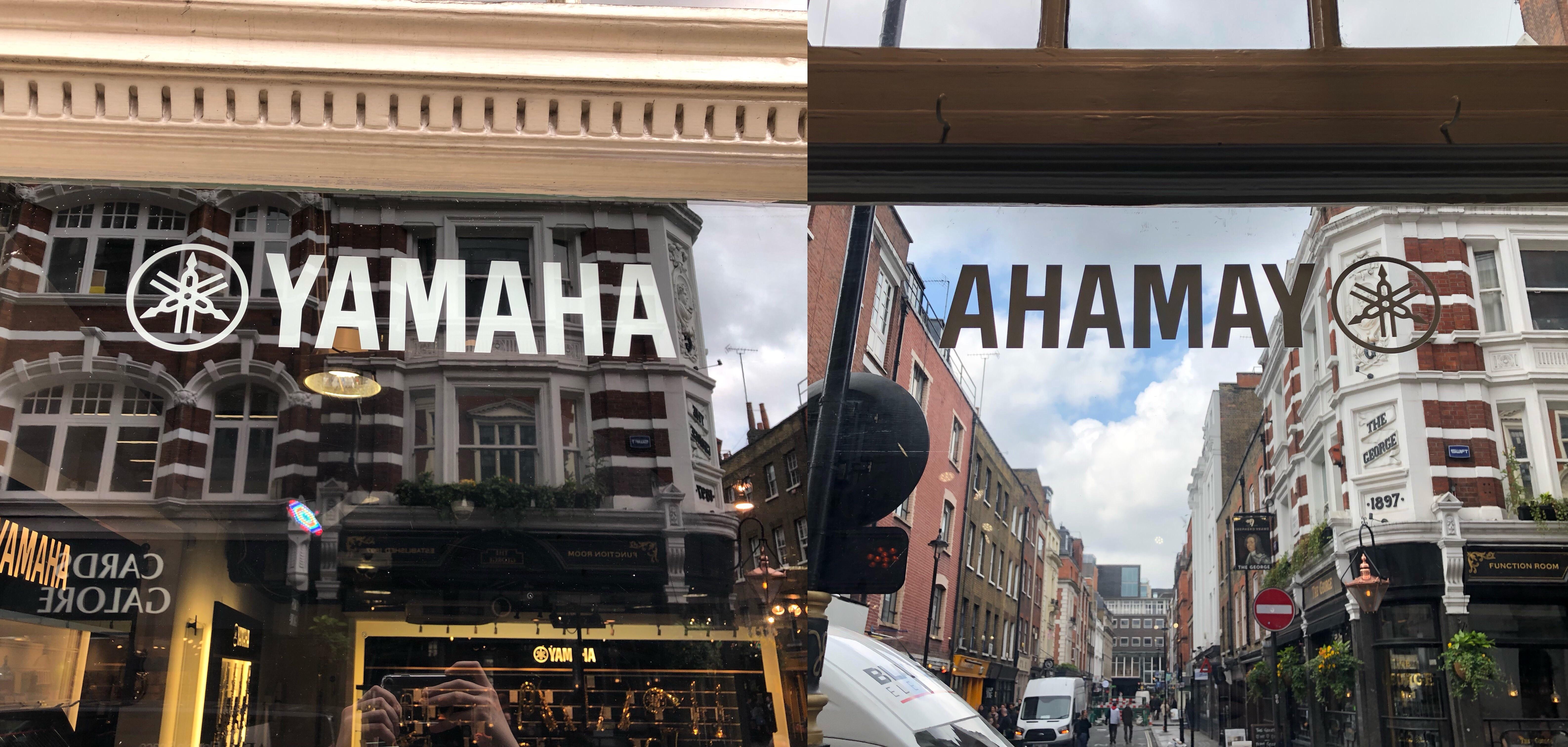 In the Yamaha store in London you can see that the logo is still