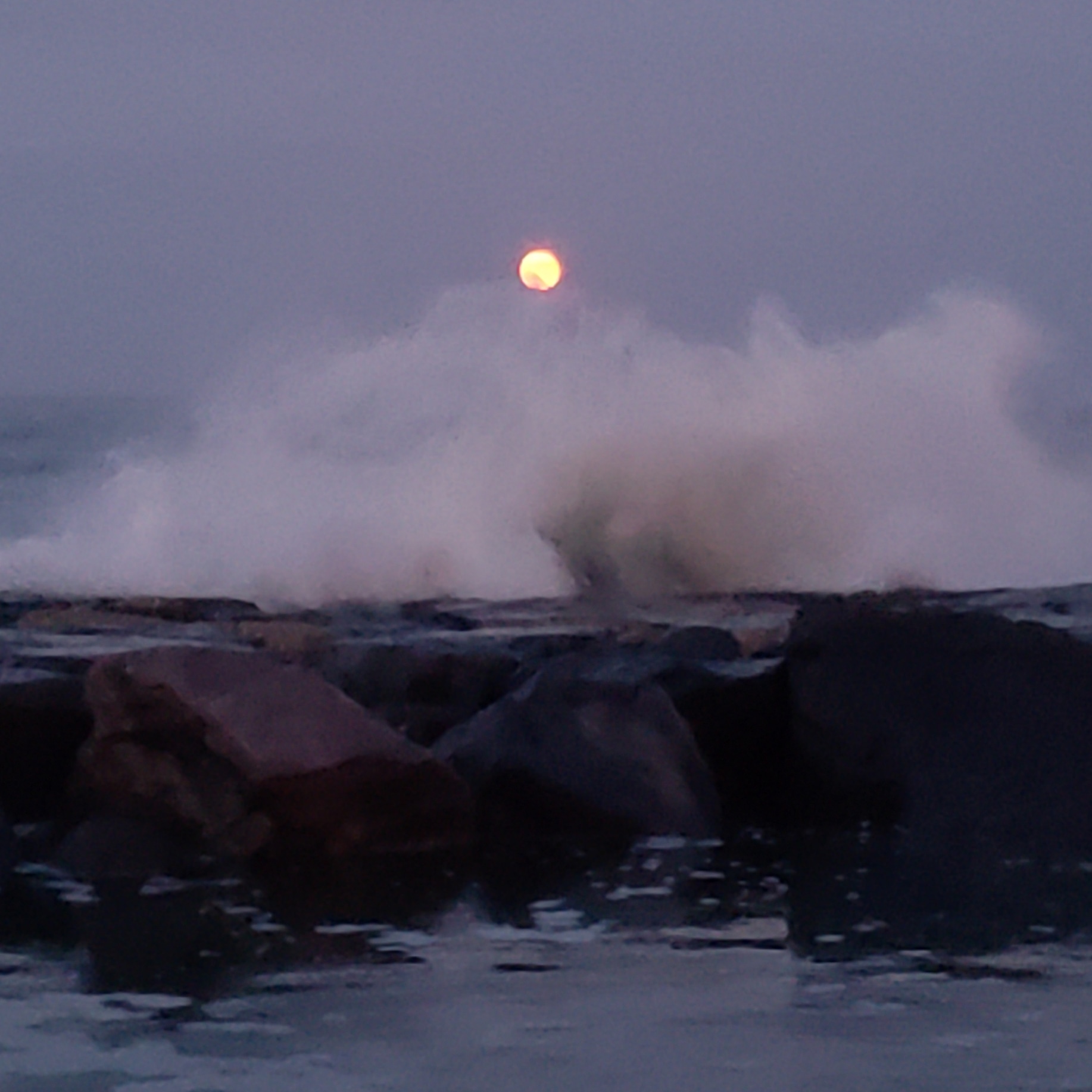 High tide in Asbury park last night r/newjersey