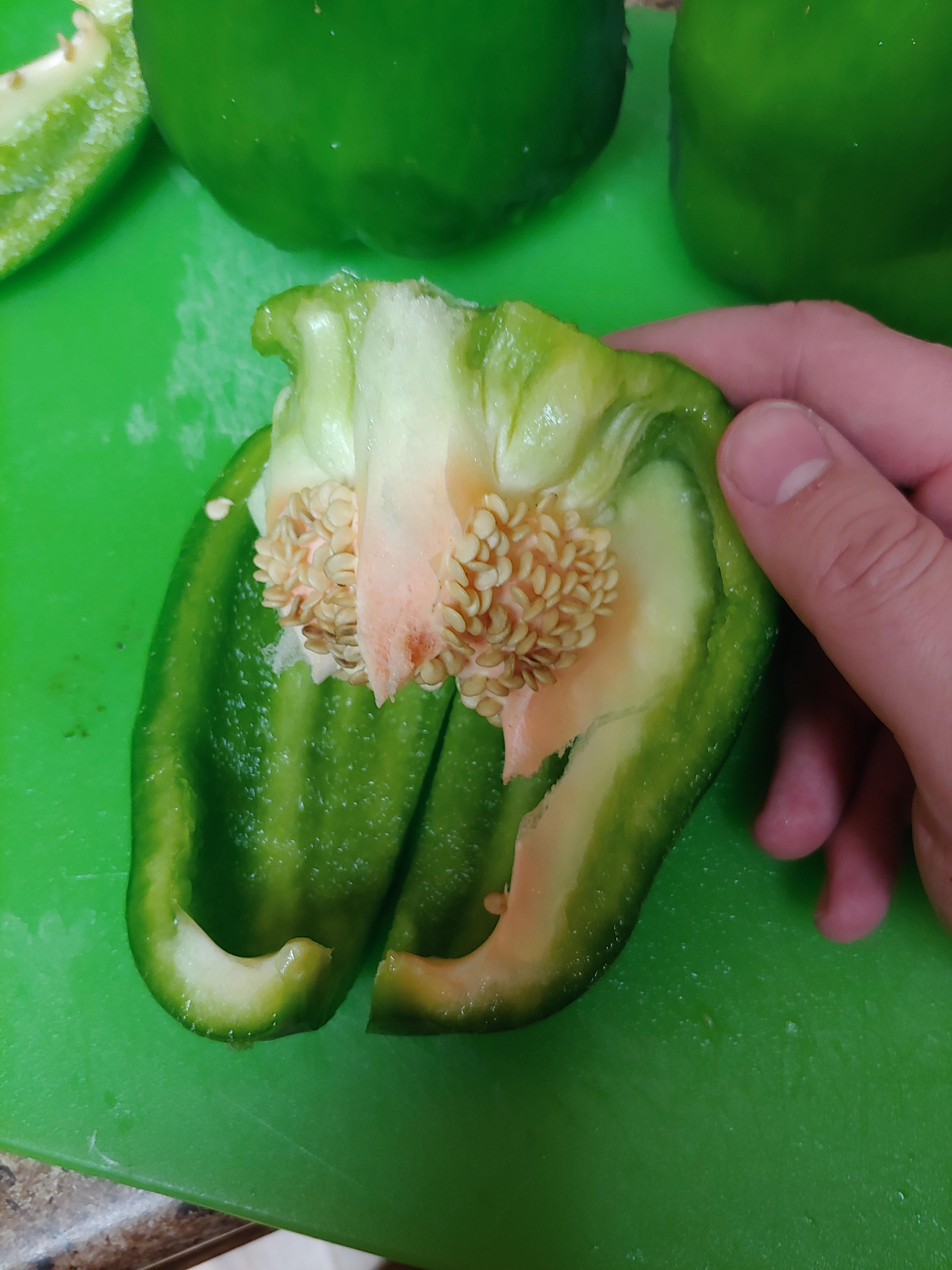 So this pepper is pinkish red on the inside, is this a real bell pepper? r/whatisthisthing