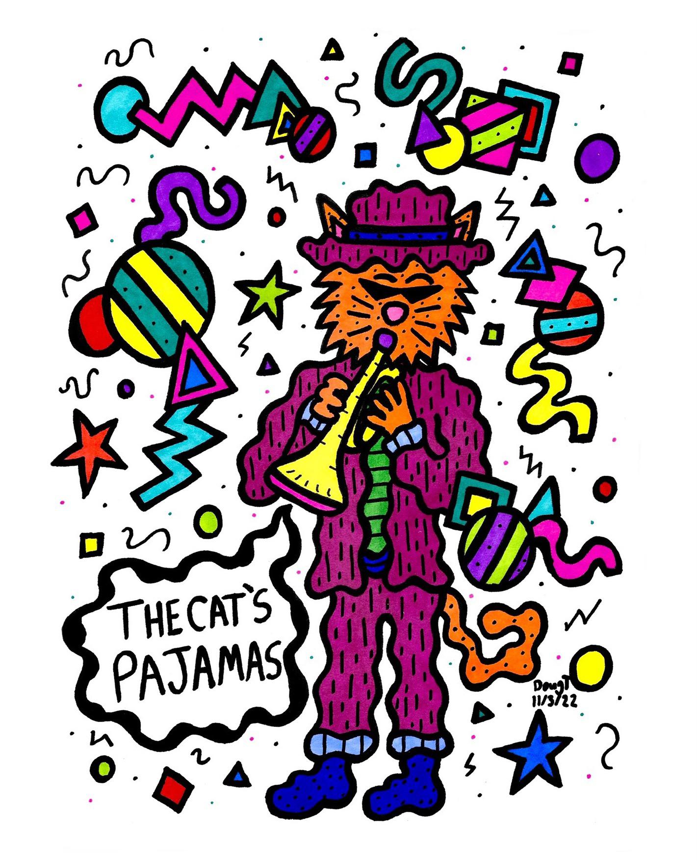 The Cat’s Pajamas by me r/drawing