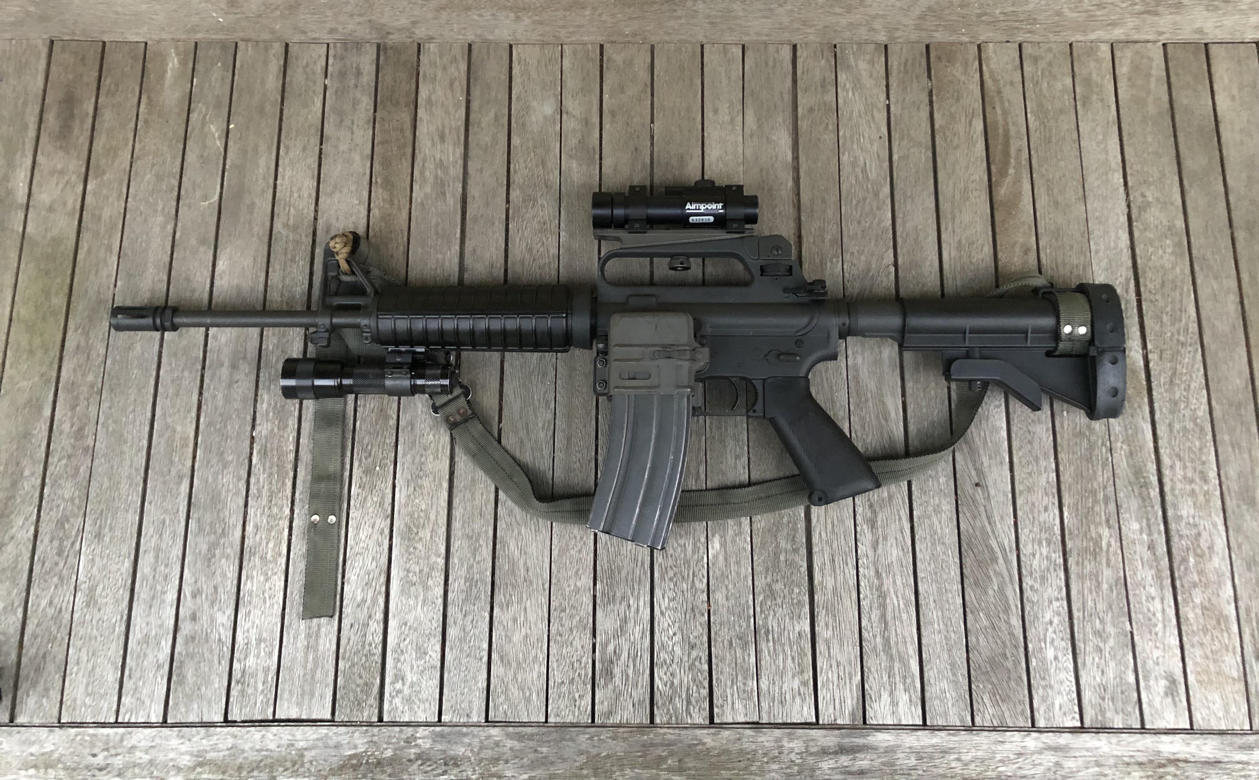 Added an Aimpoint 3000 and a LSO grip to my Gothic Serpent build. r