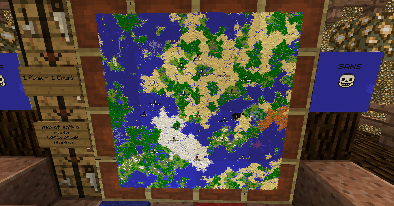 Just finished mapping out a 3000x3000 area of my Minecraft world with