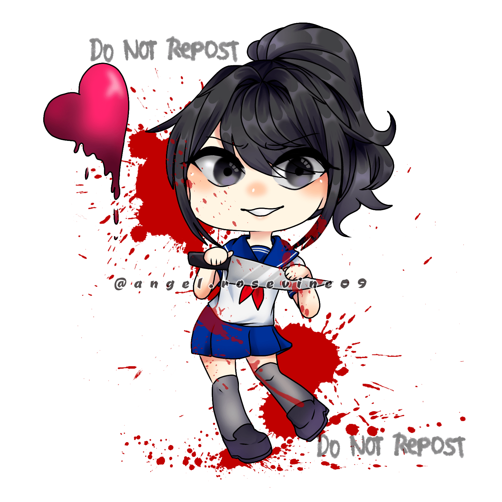 Ayano/Yanderechan Fanart (description on the comments) r/yandere