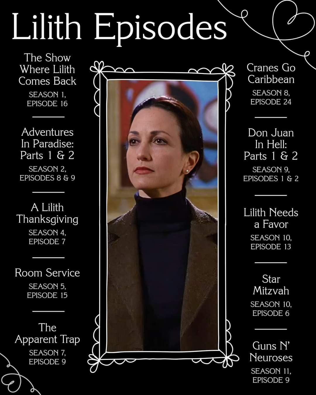 What's your favorite Lilith episode? (Credit to the official Frasier FB
