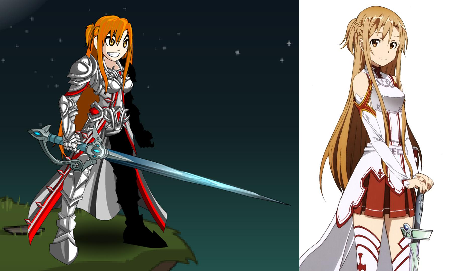 Asuna from SAO *too lazy to change hair colour r/FashionQuestWorlds