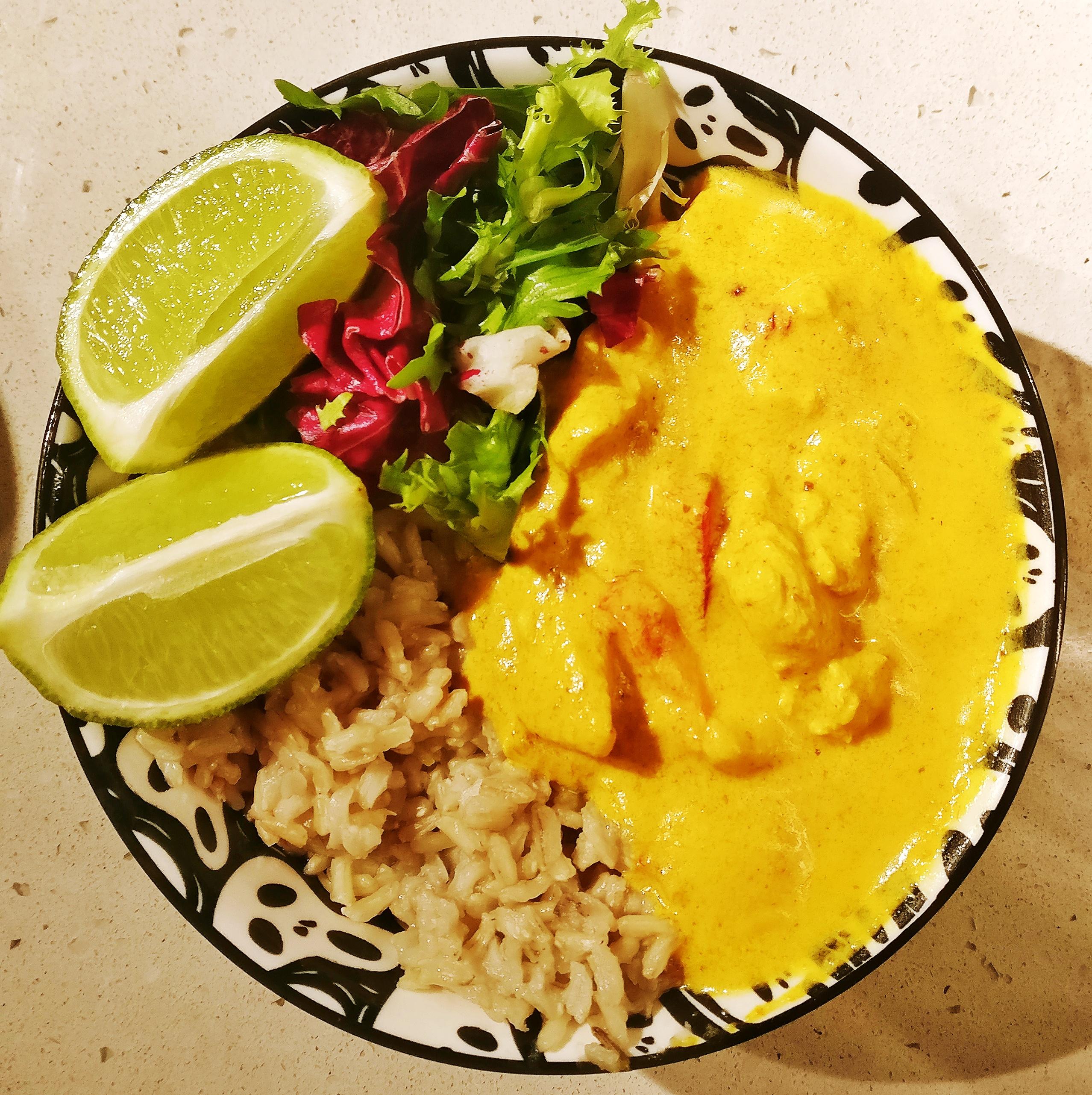 [Homemade] coconut curry chicken and brown rice r/food