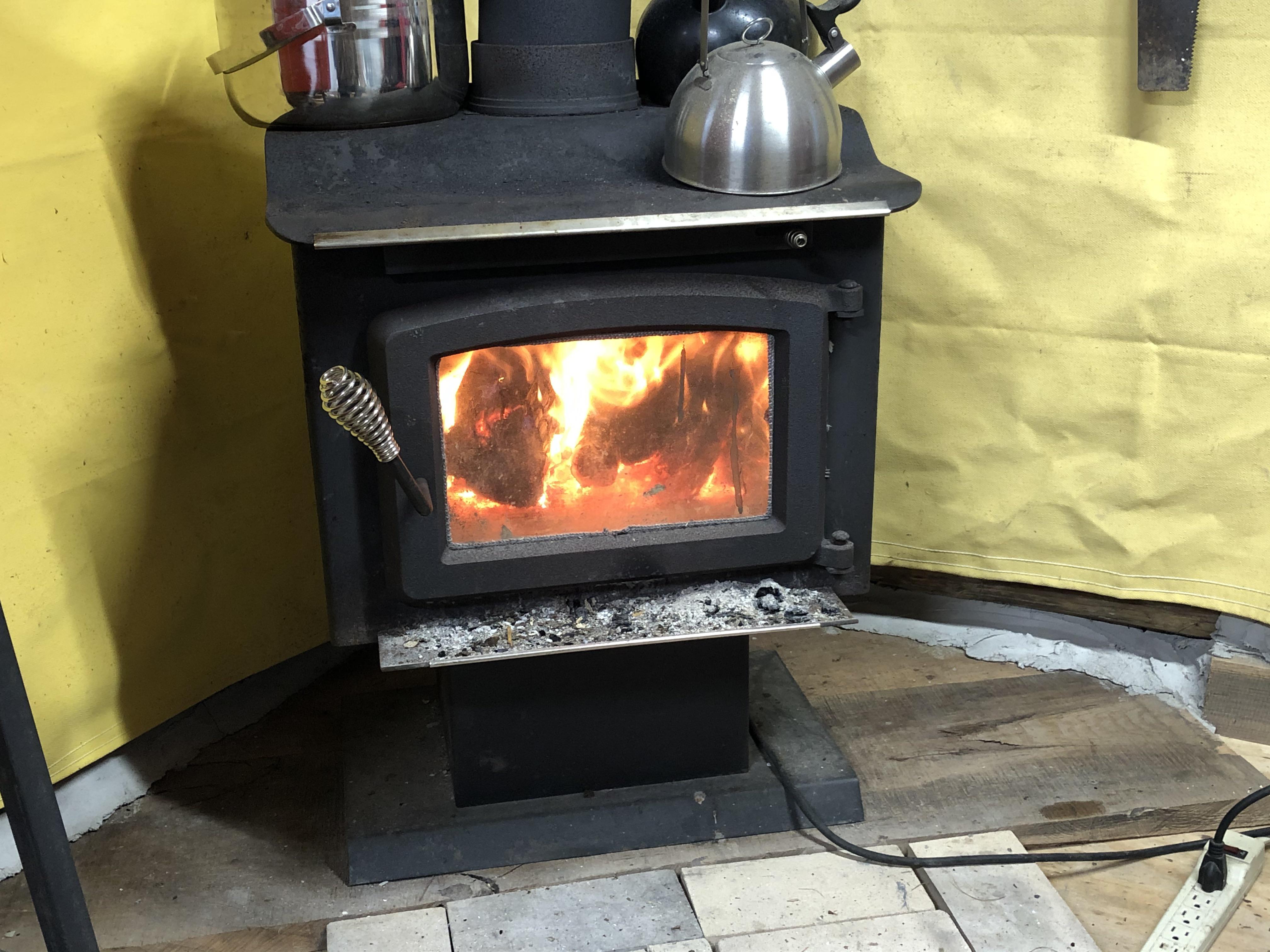 My little wood stove at my off grid cabin. r/woodstoving