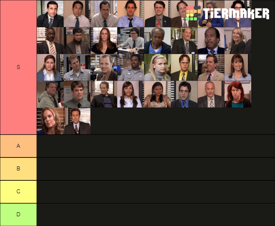 The ultimate The Office character Tier List (I just love them all so much) r/DunderMifflin