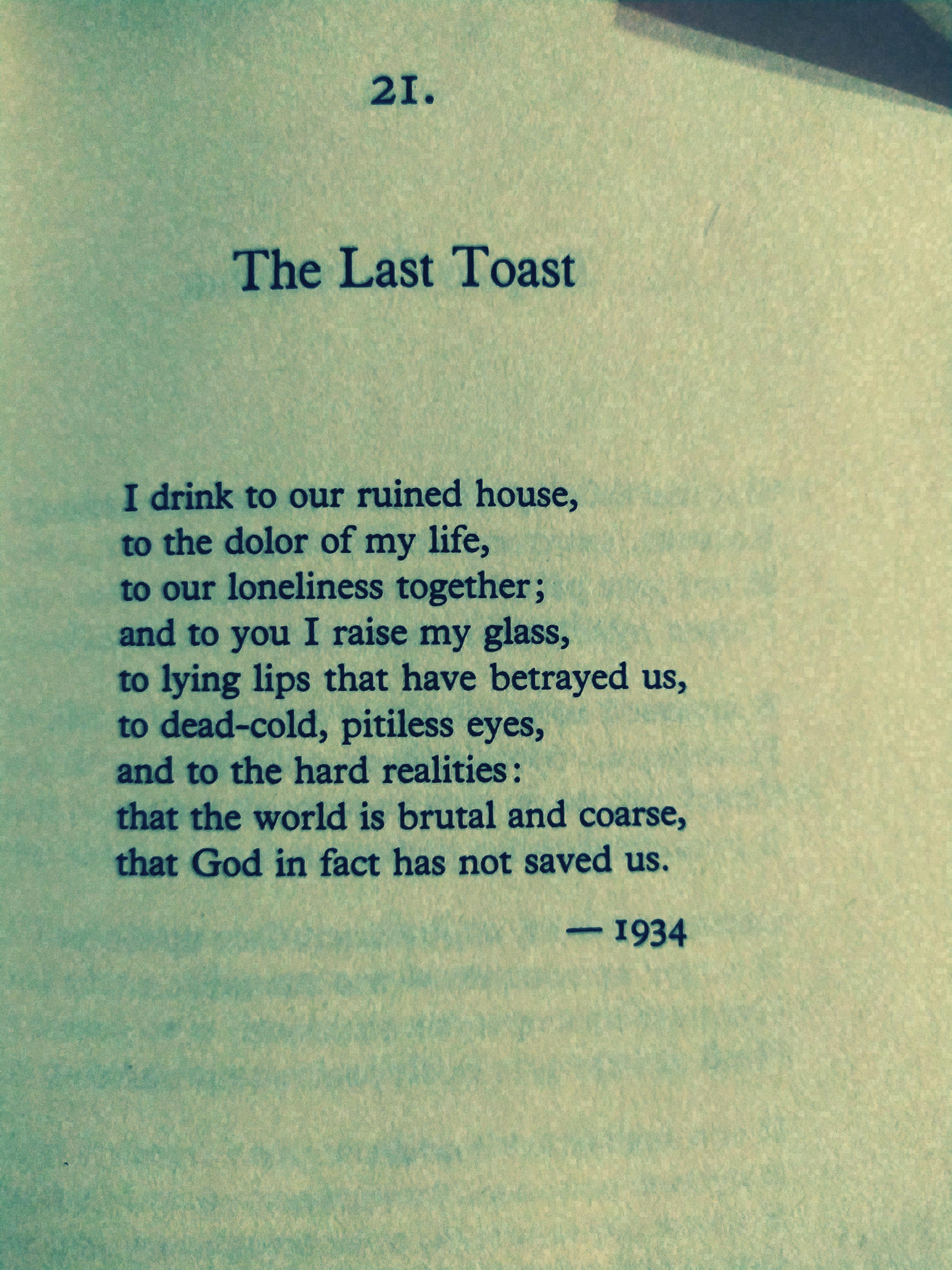 [POEM] The Last Toast by Anna Akhmatova r/Poetry