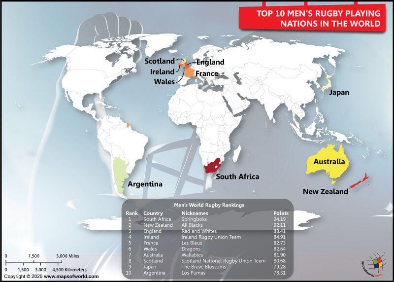 Top 10 men’s rugby national teams in the world r/MapPorn