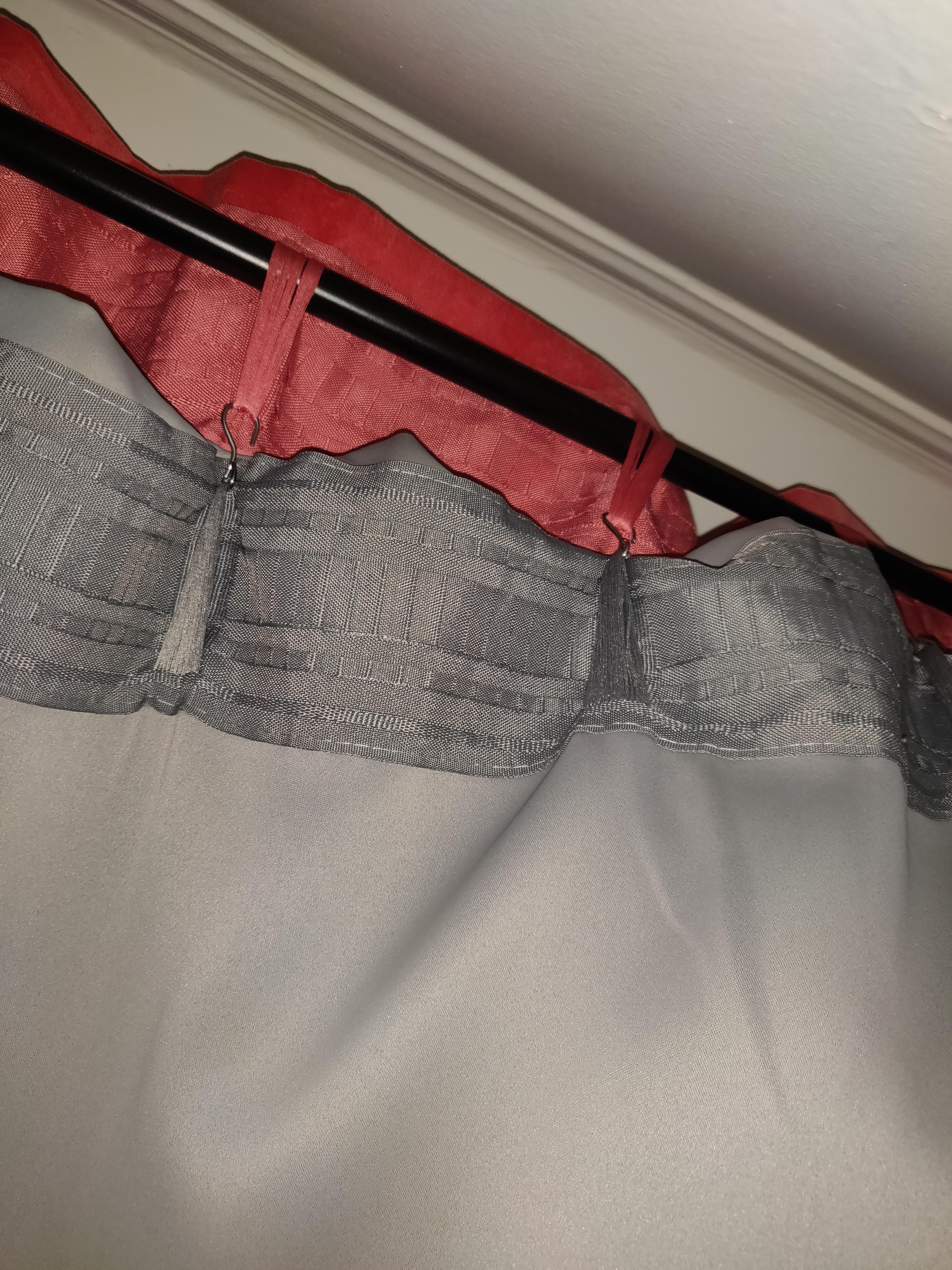HACK I attached my MAJGULL blackout curtains to my SANELA curtains using leftover RIKTIG wire