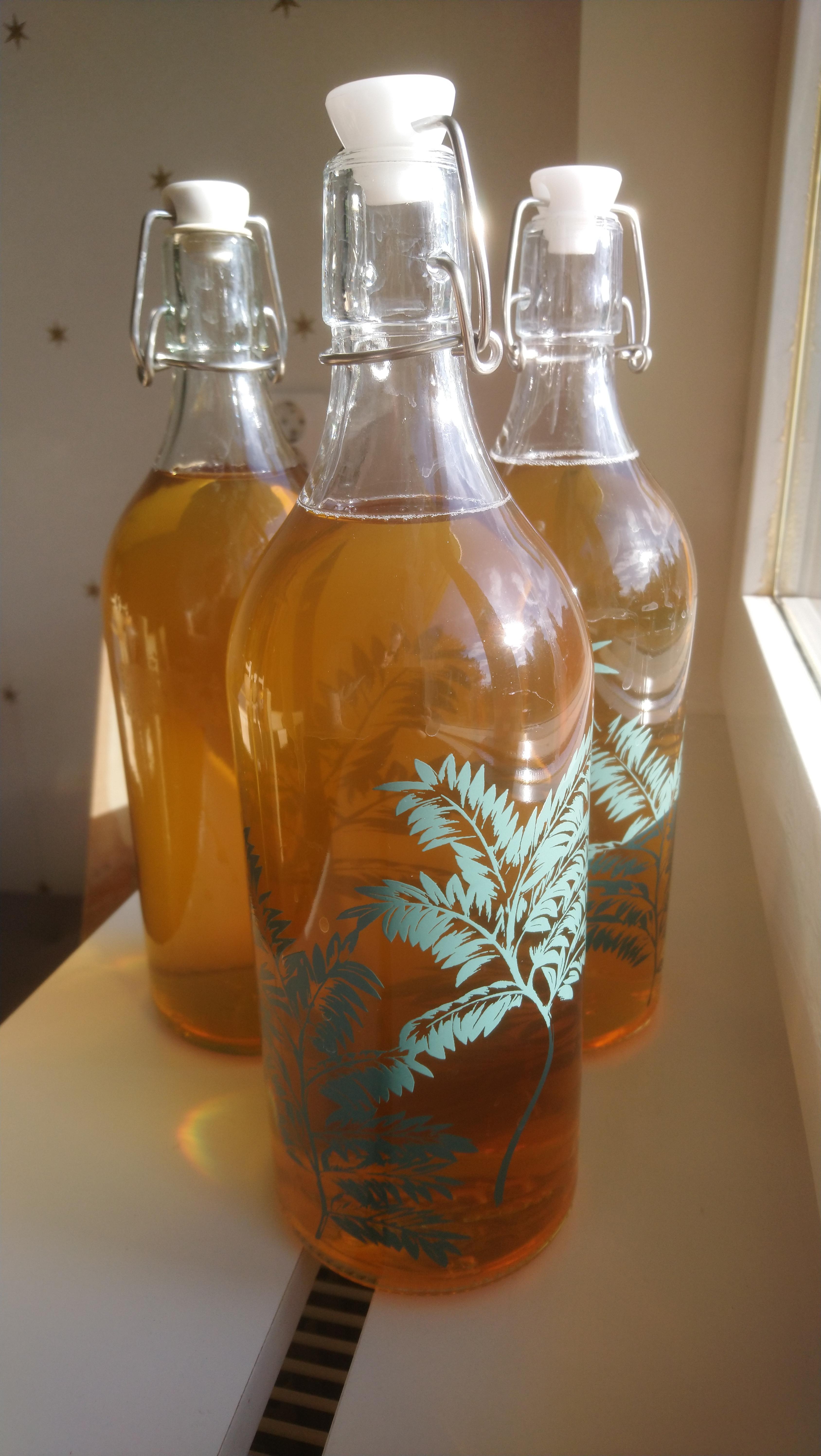 I brewed 4.5L of Honningbrew mead (cyser) according to the recipe given