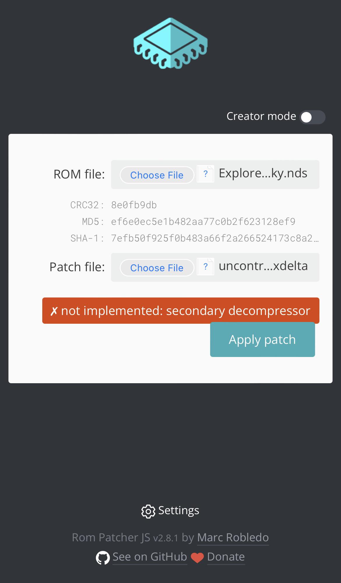 Help with XDelta patch on iPhone r/romhacking