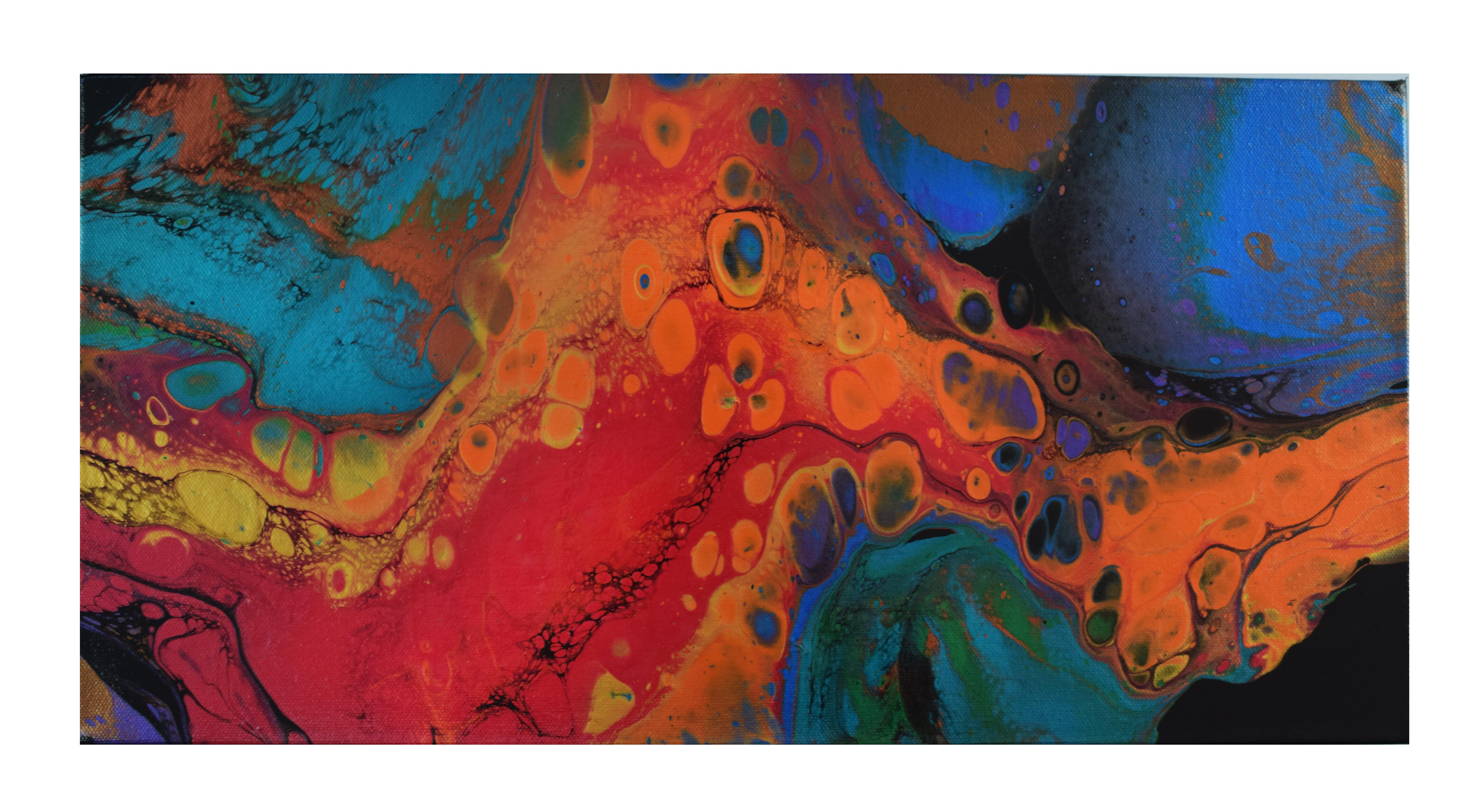 Metallic acrylic on canvas AbstractArt